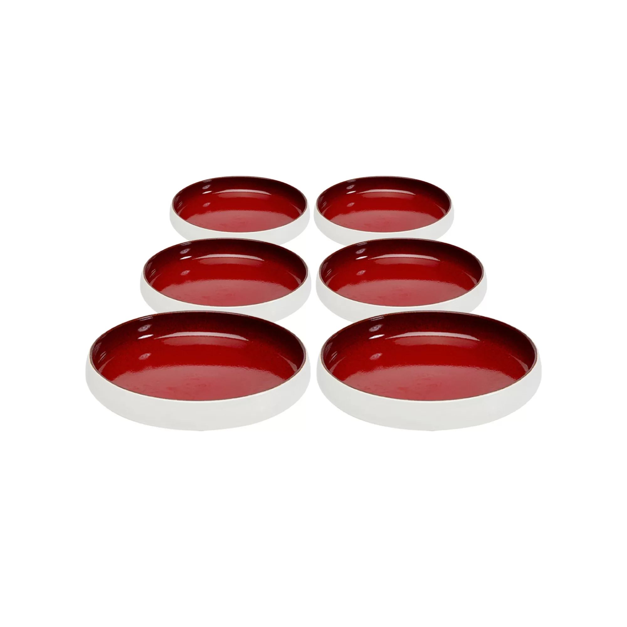 KARE Design Assiettes Creuses Colorino Rouges 21cm Set De 6 ^ Vaisselle