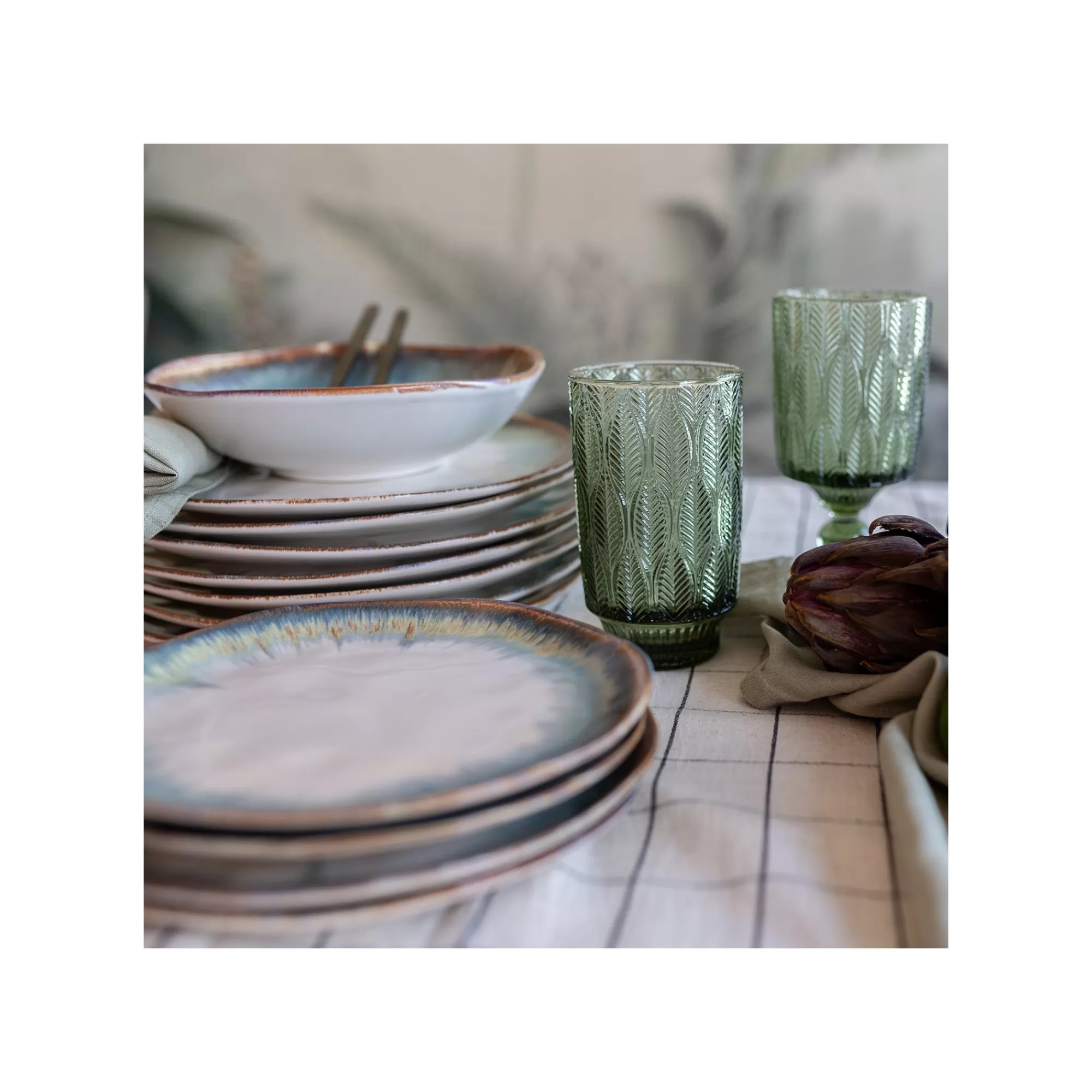 KARE Design Assiettes Organic Bleues 26cm Set De 4 ^ Vaisselle