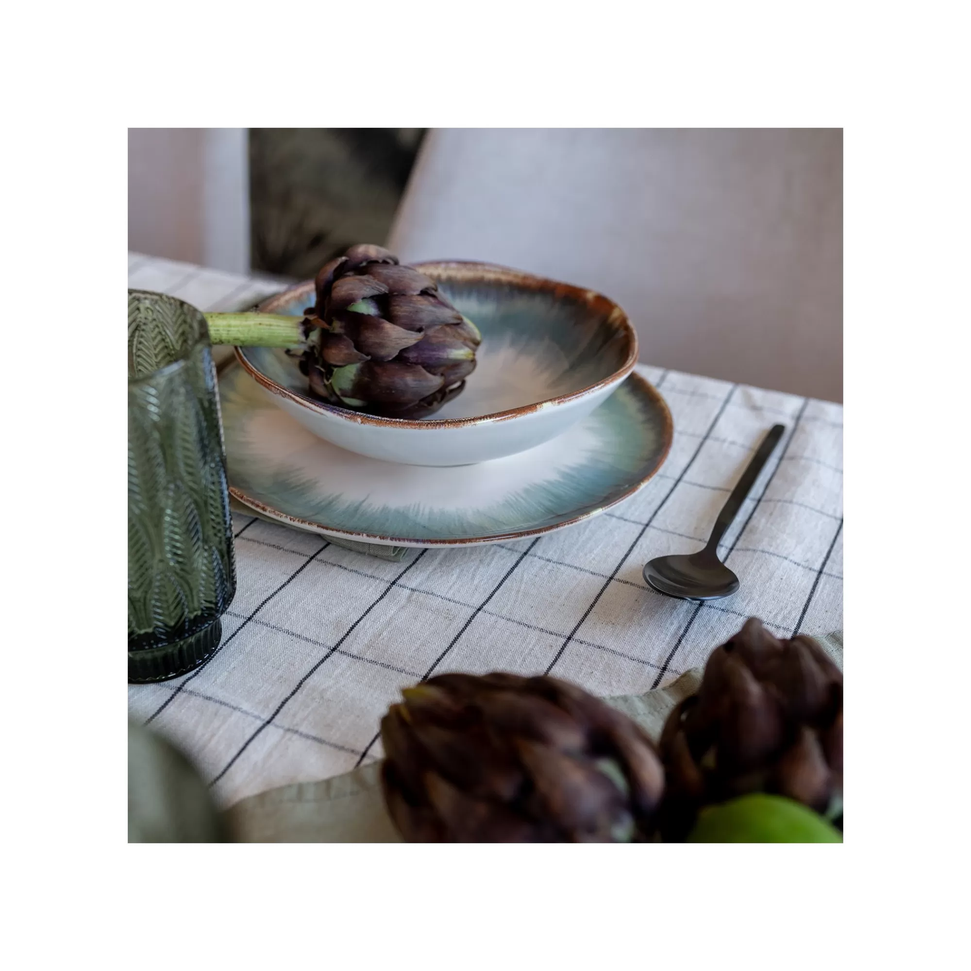 KARE Design Assiettes Organic Bleues 26cm Set De 4 ^ Vaisselle