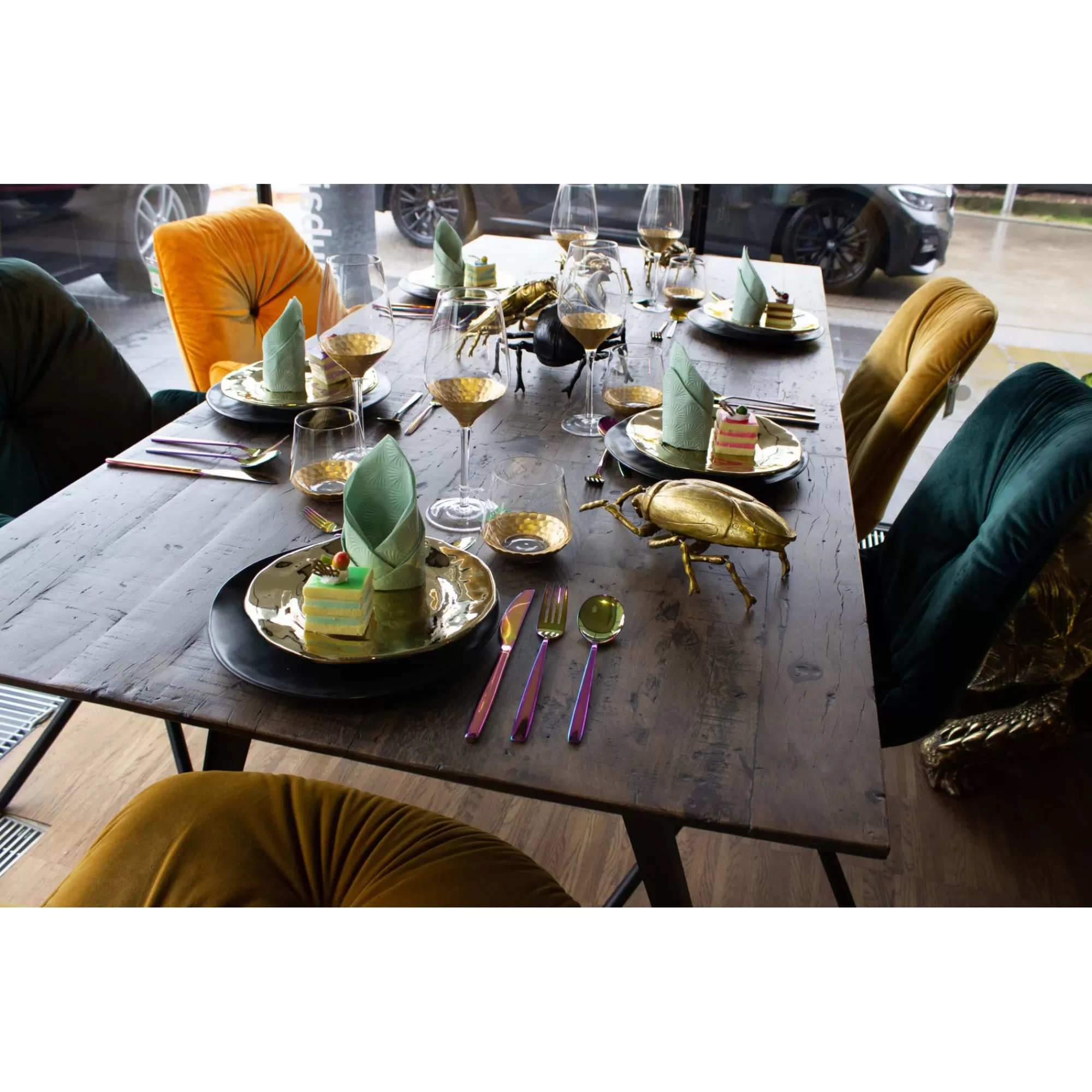 KARE Design Assiettes Organic Noires 26cm Set De 4 ^ Vaisselle