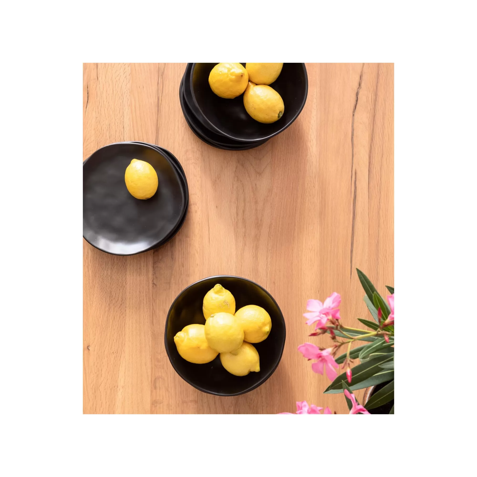 KARE Design Assiettes Organic Noires 26cm Set De 4 ^ Vaisselle