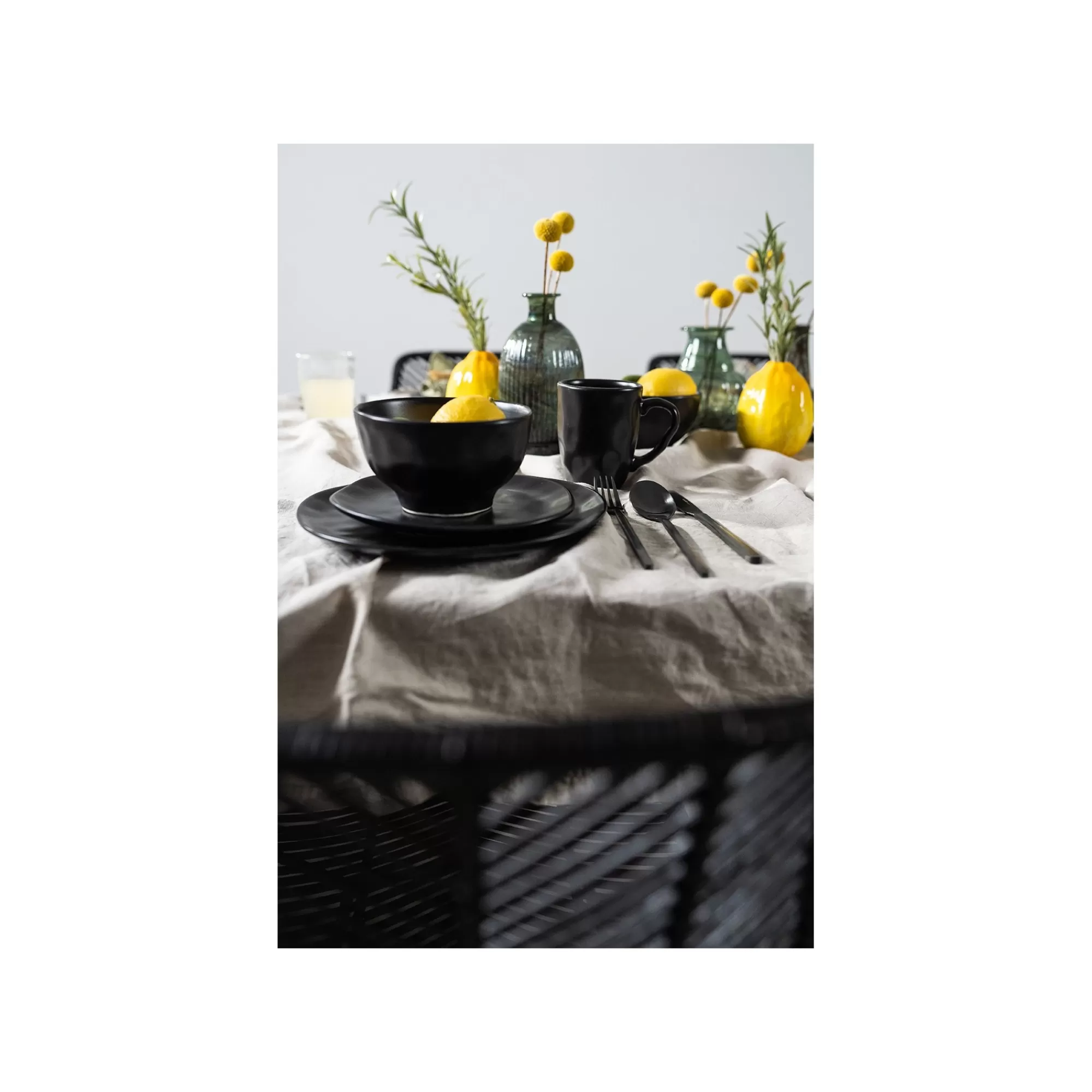KARE Design Bols Organic Noirs 15cm Set De 4 ^ Vaisselle