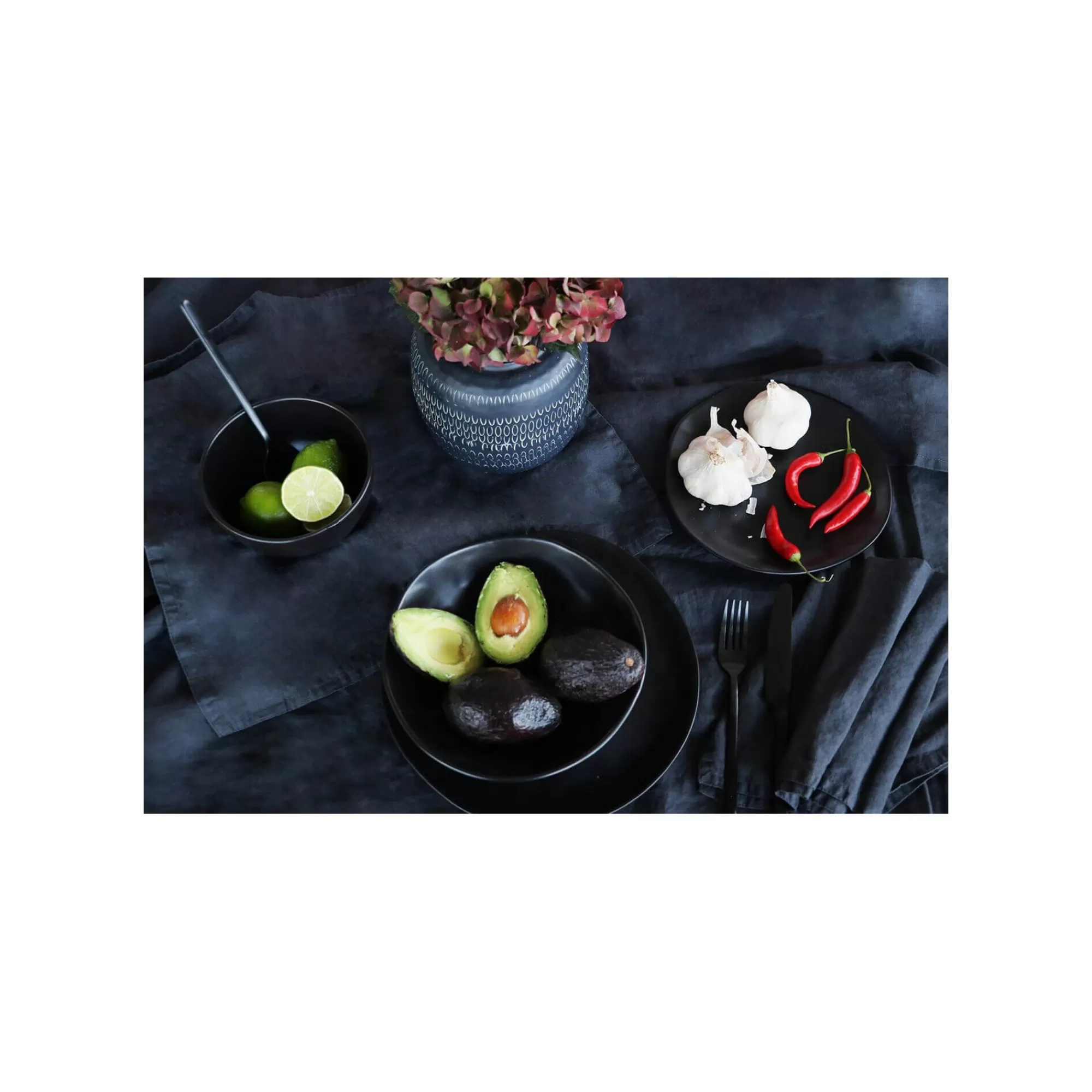 KARE Design Bols Organic Noirs 15cm Set De 4 ^ Vaisselle