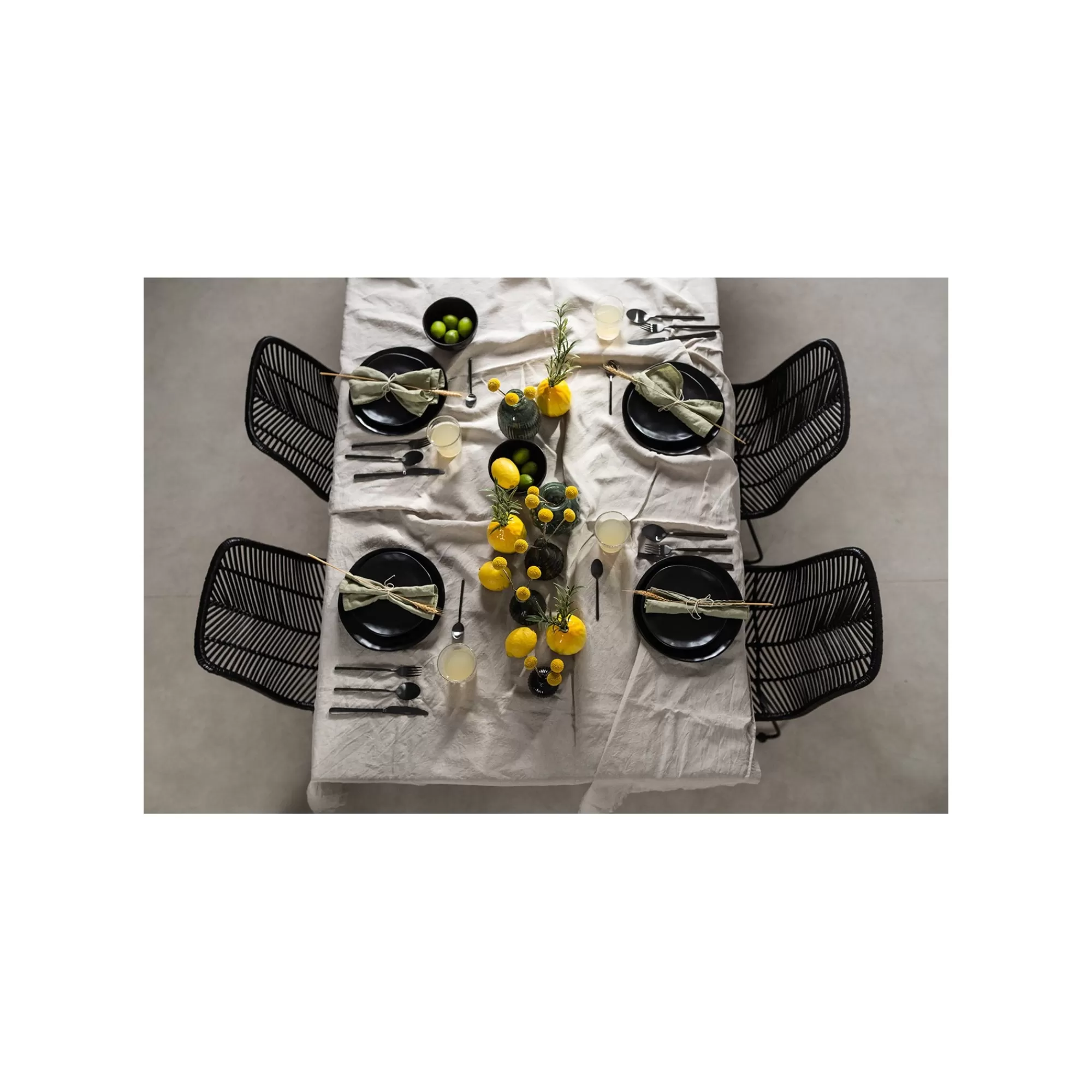 KARE Design Bols Organic Noirs 15cm Set De 4 ^ Vaisselle