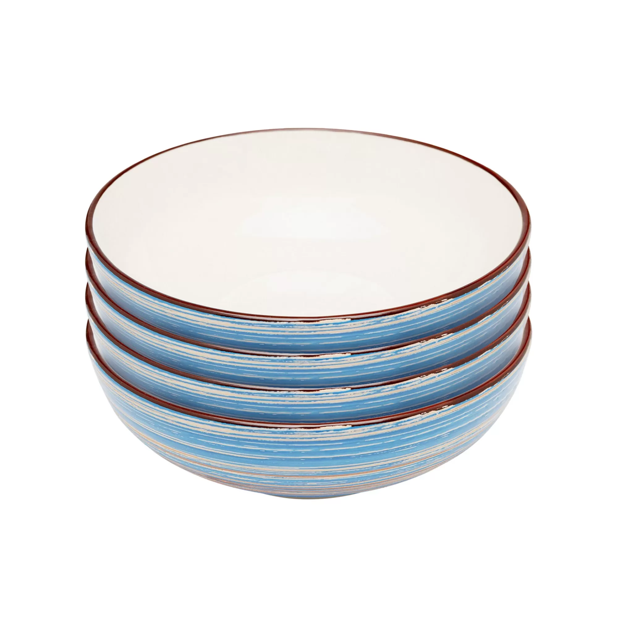 KARE Design Bols Swirl Blue 18cm Set De 4 ^ Vaisselle