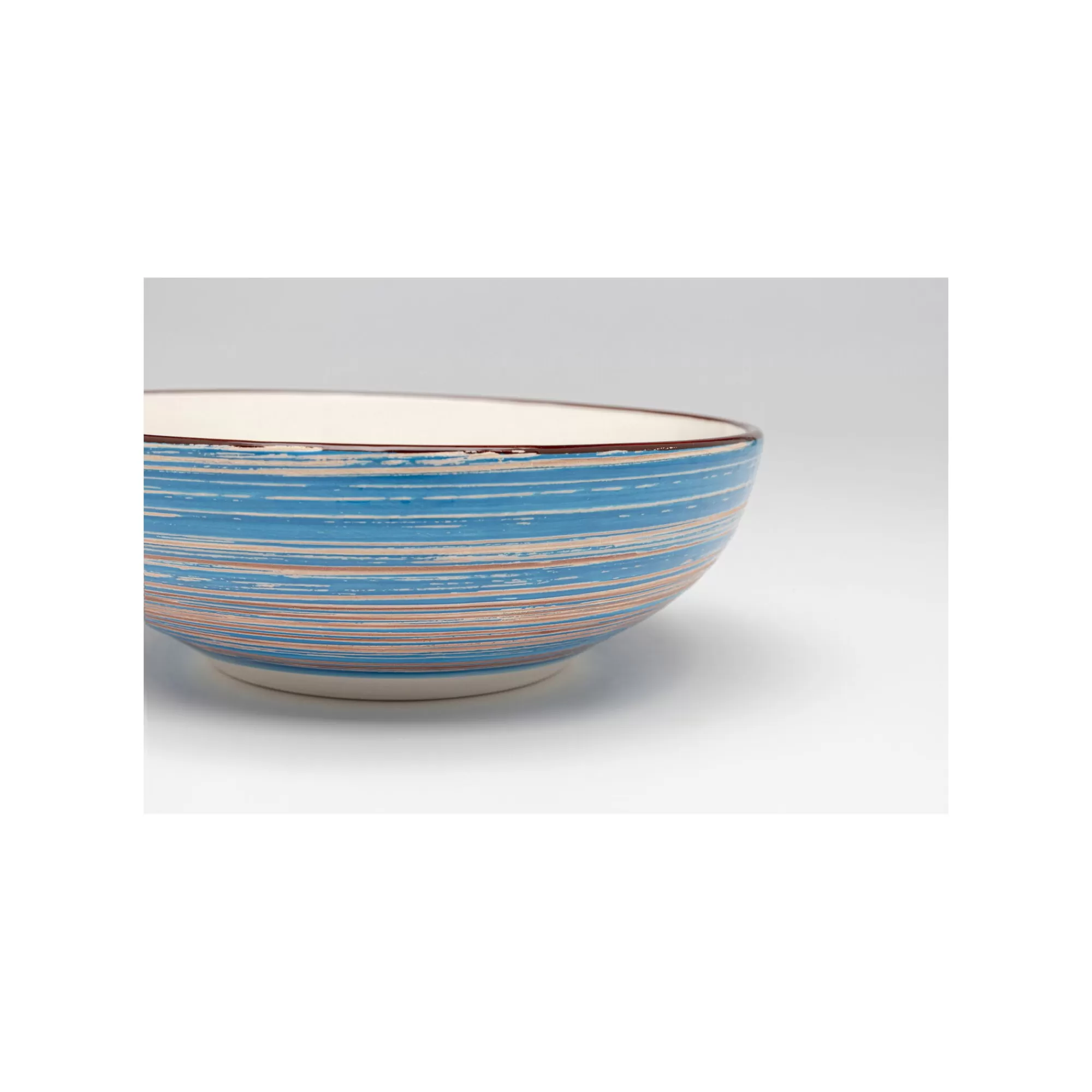KARE Design Bols Swirl Blue 18cm Set De 4 ^ Vaisselle