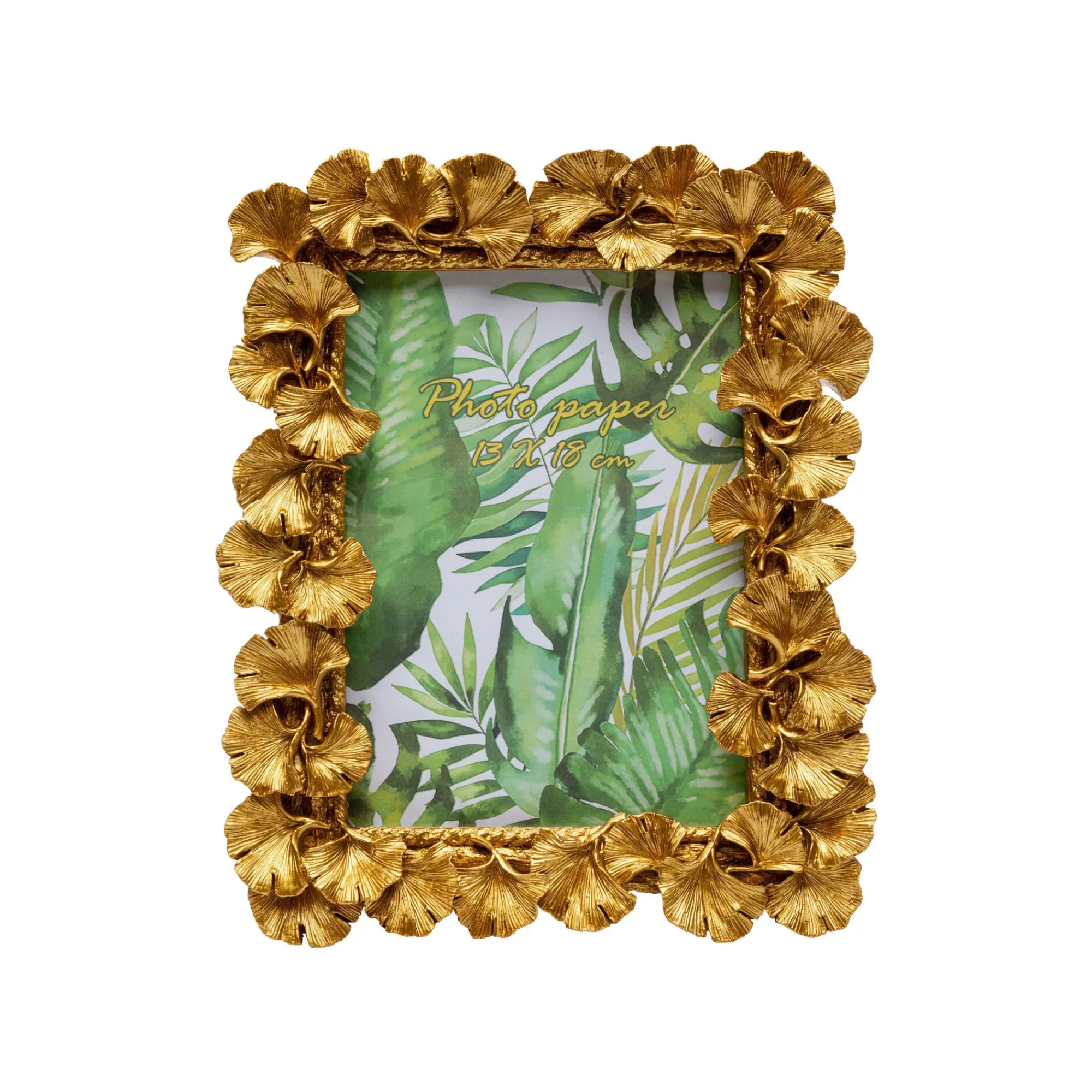KARE Design Cadre Photo Feuilles De Ginkgo Dorées 20x25cm ^ Cadre Photo
