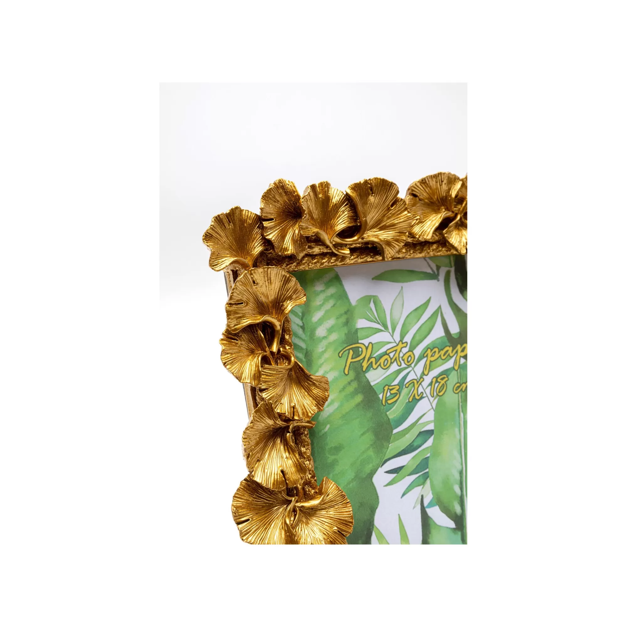 KARE Design Cadre Photo Feuilles De Ginkgo Dorées 20x25cm ^ Cadre Photo