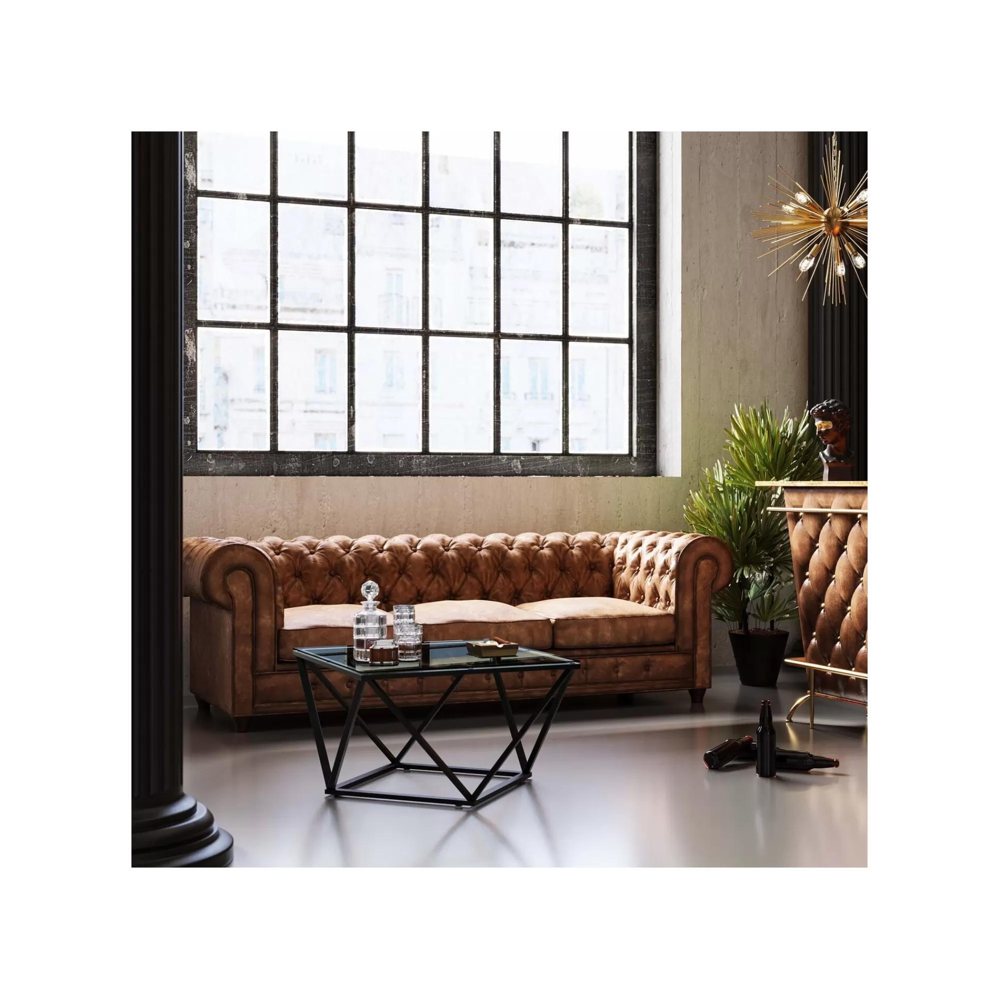 KARE Design Canapé 3 Places Oxford Vintage ^ Canapé & Banquette