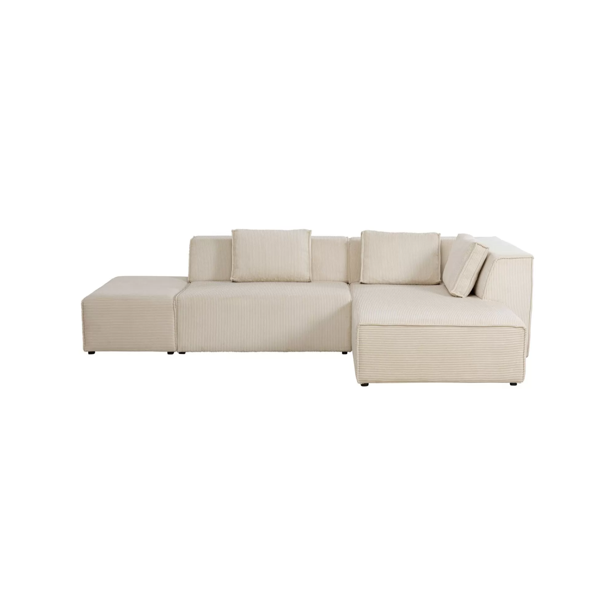 KARE Design Canapé D'angle Infinity Cord Crème Droite ^ Canapé & Banquette