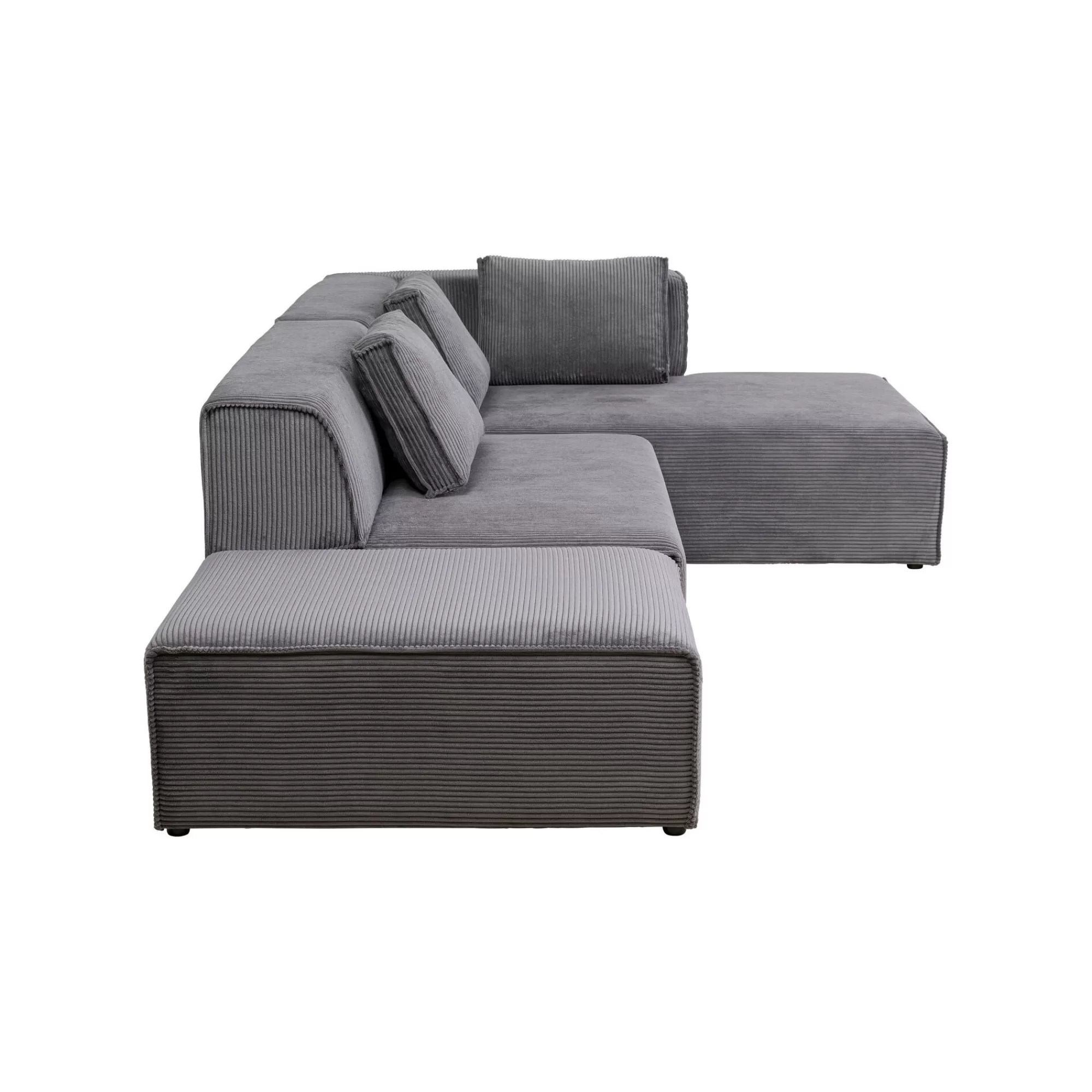 KARE Design Canapé D'angle Infinity Cord Gris Droite ^ Canapé & Banquette