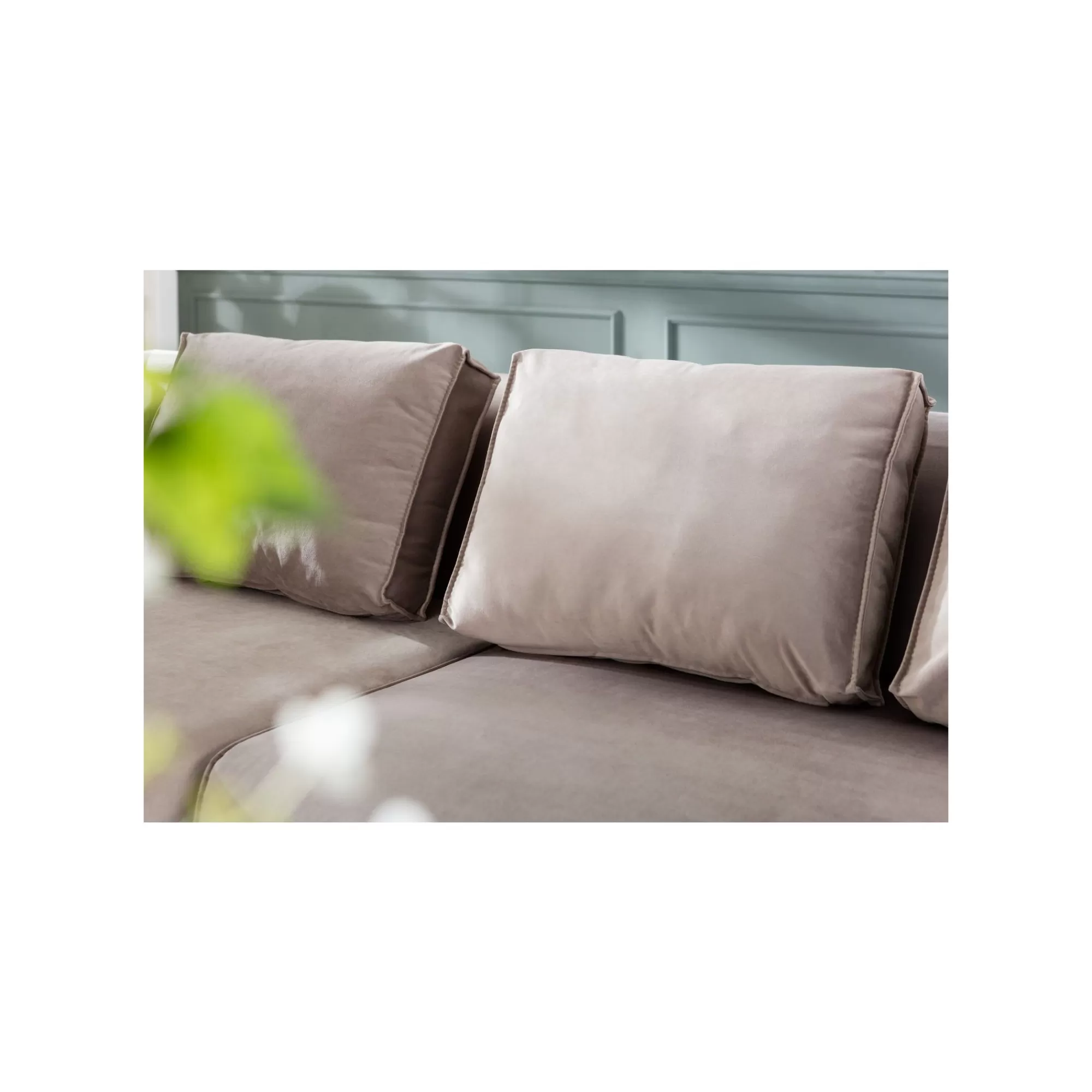 KARE Design Canapé D'angle Infinity Droite Velours Taupe ^ Canapé & Banquette