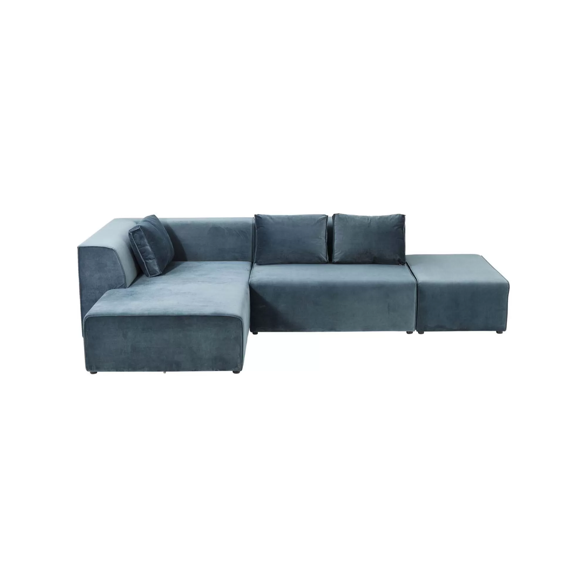 KARE Design Canapé D'angle Infinity Gauche Velours Océan ^ Canapé & Banquette