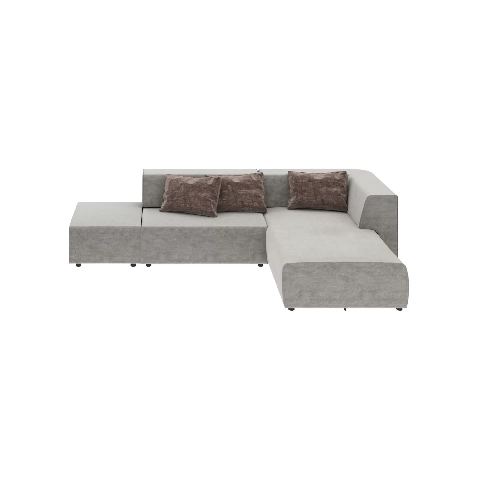 KARE Design Canapé D'angle Infinity Vegas Droite Gris ^ Canapé & Banquette