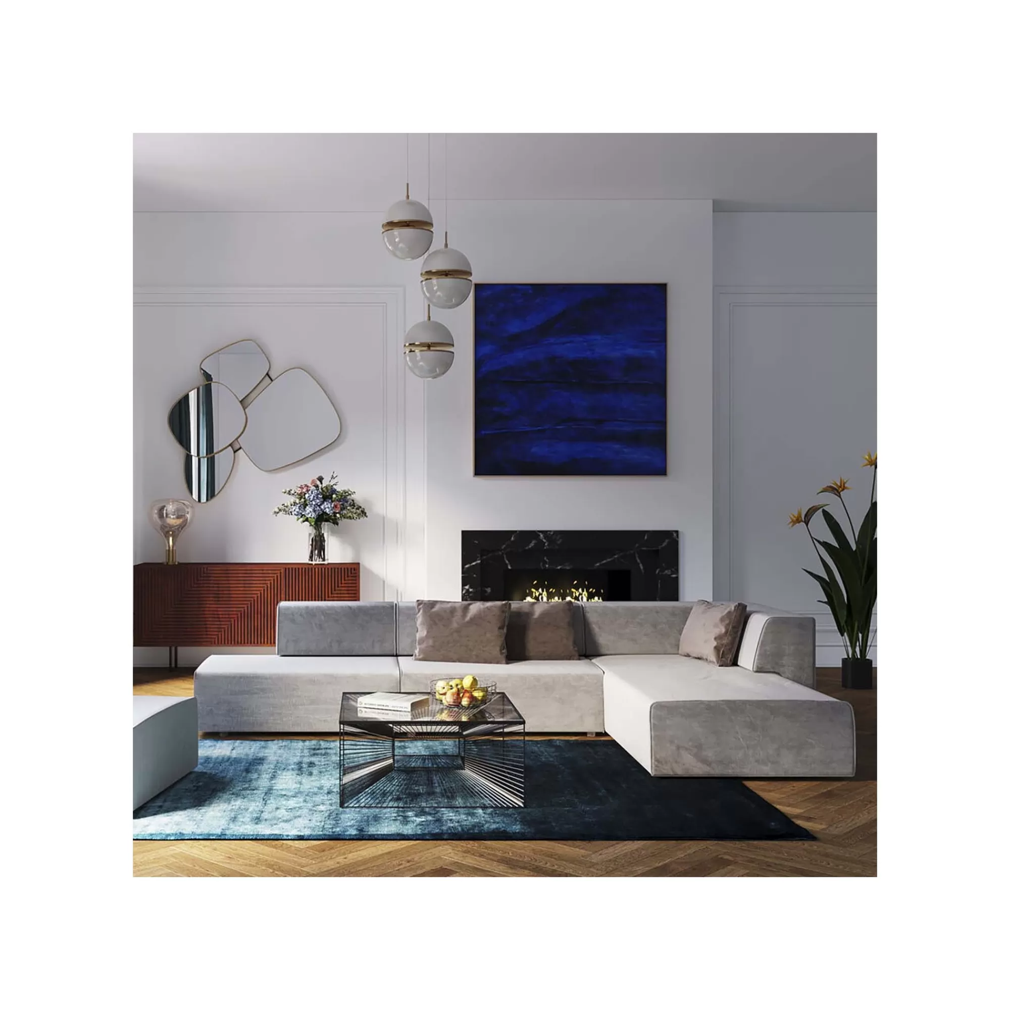 KARE Design Canapé D'angle Infinity XL Droite Gris ^ Canapé & Banquette