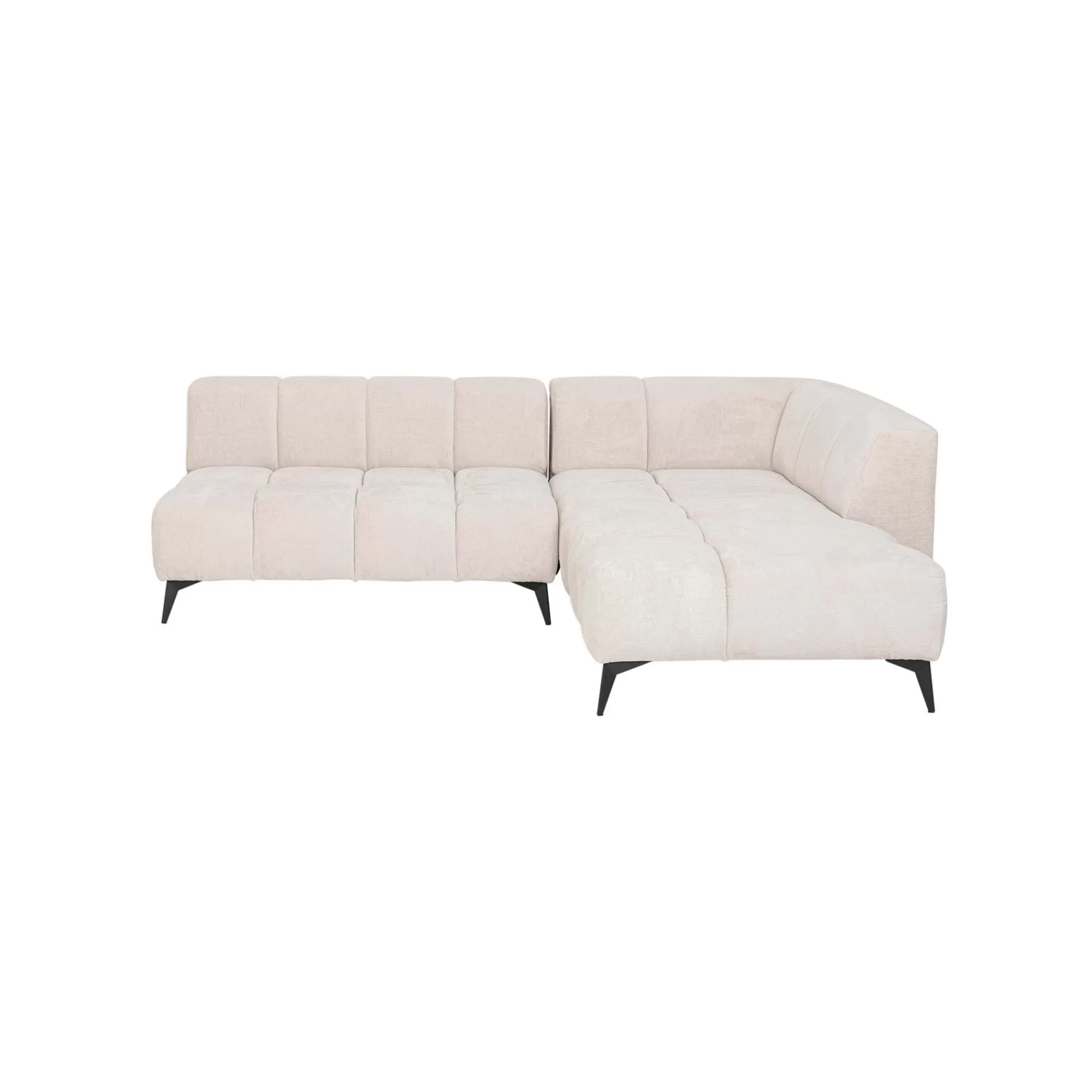 KARE Design Canapé D'angle Nia Droite Velours Crème ^ Canapé & Banquette