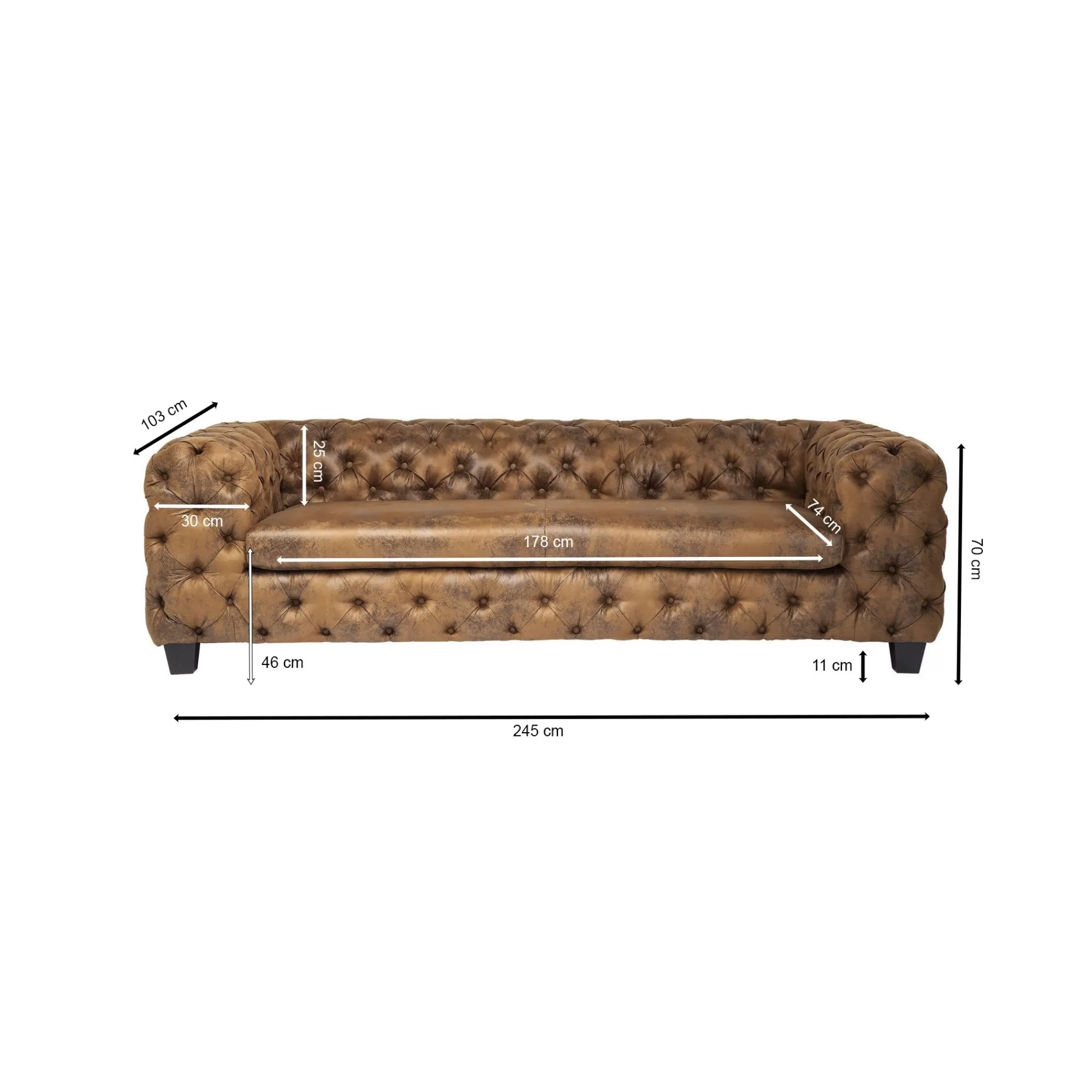 KARE Design Canapé Desire 3 Places Vintage ^ Canapé & Banquette