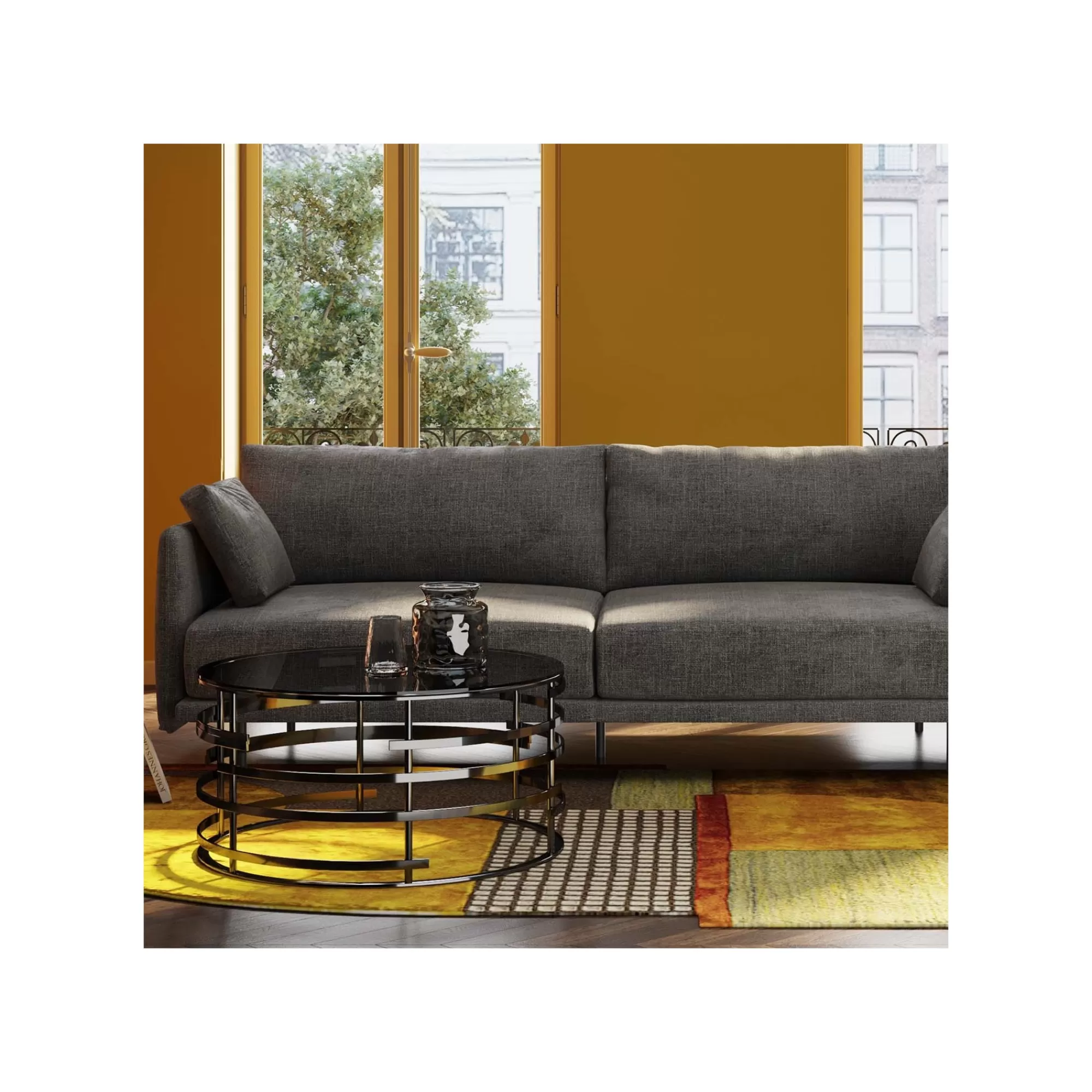 KARE Design Canapé Edna 3 Places Gris ^ Canapé & Banquette