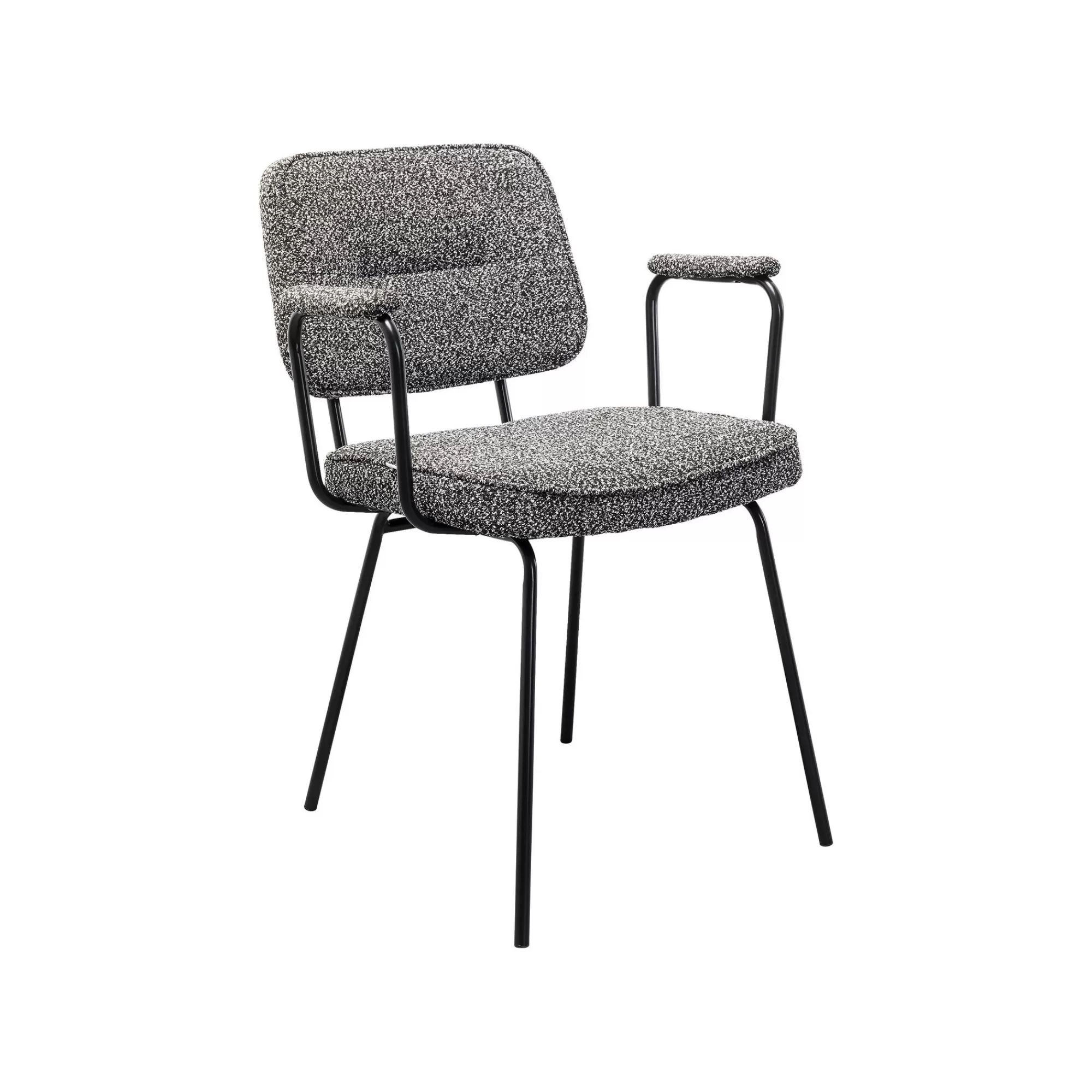 KARE Design Chaise Avec Accoudoirs Orelie Noire Et Blanche ^ Chaise
