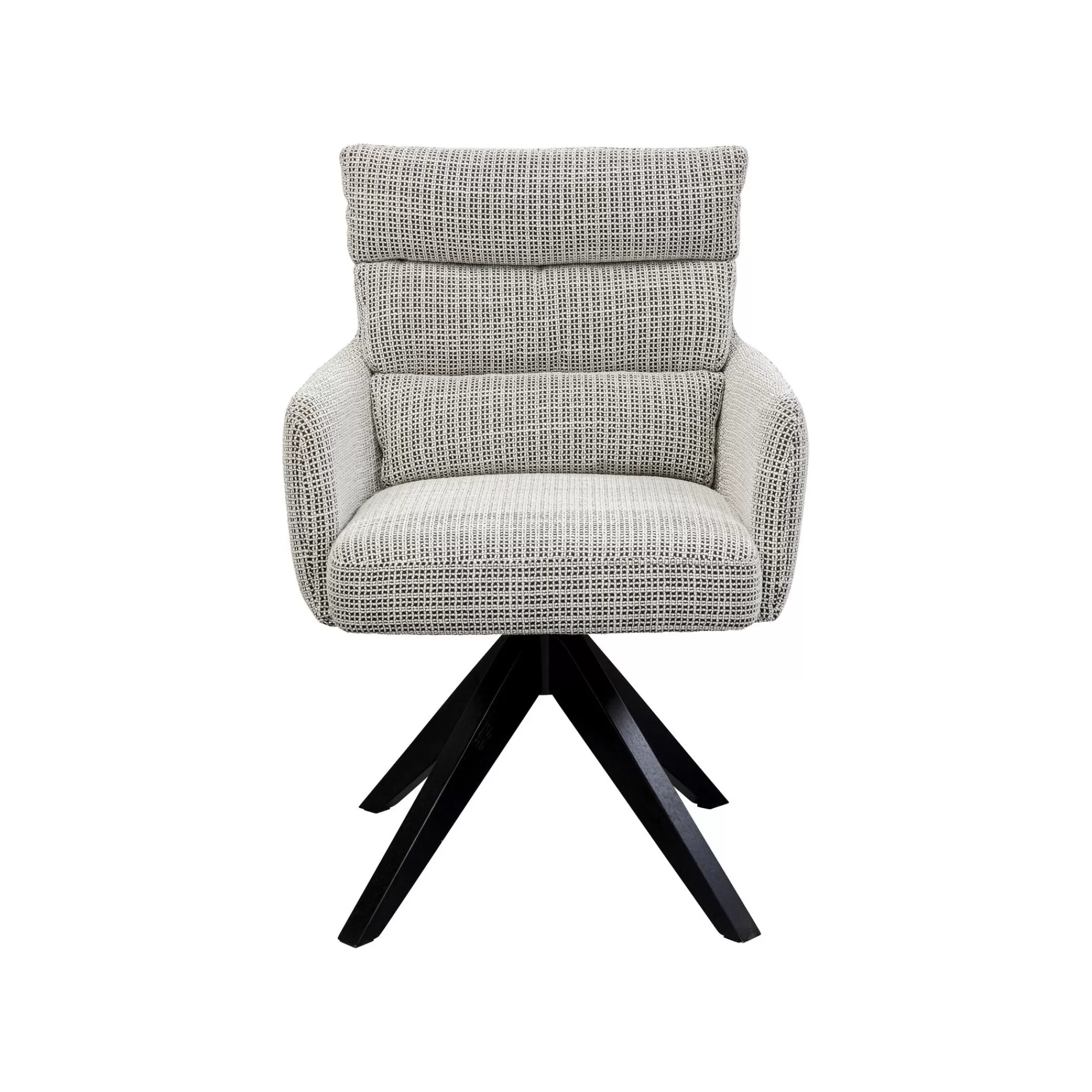 KARE Design Chaise Avec Accoudoirs Pivotante Bosse Noire Et Blanche ^ Chaise