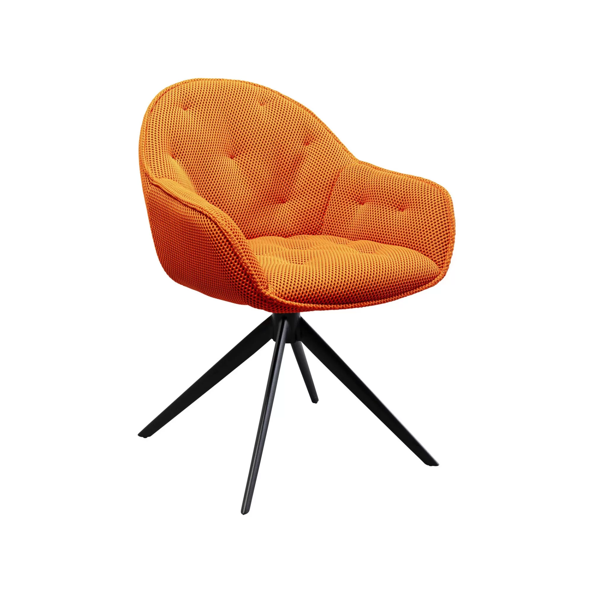 KARE Design Chaise Avec Accoudoirs Pivotante Carlito Mesh Orange ^ Chaise