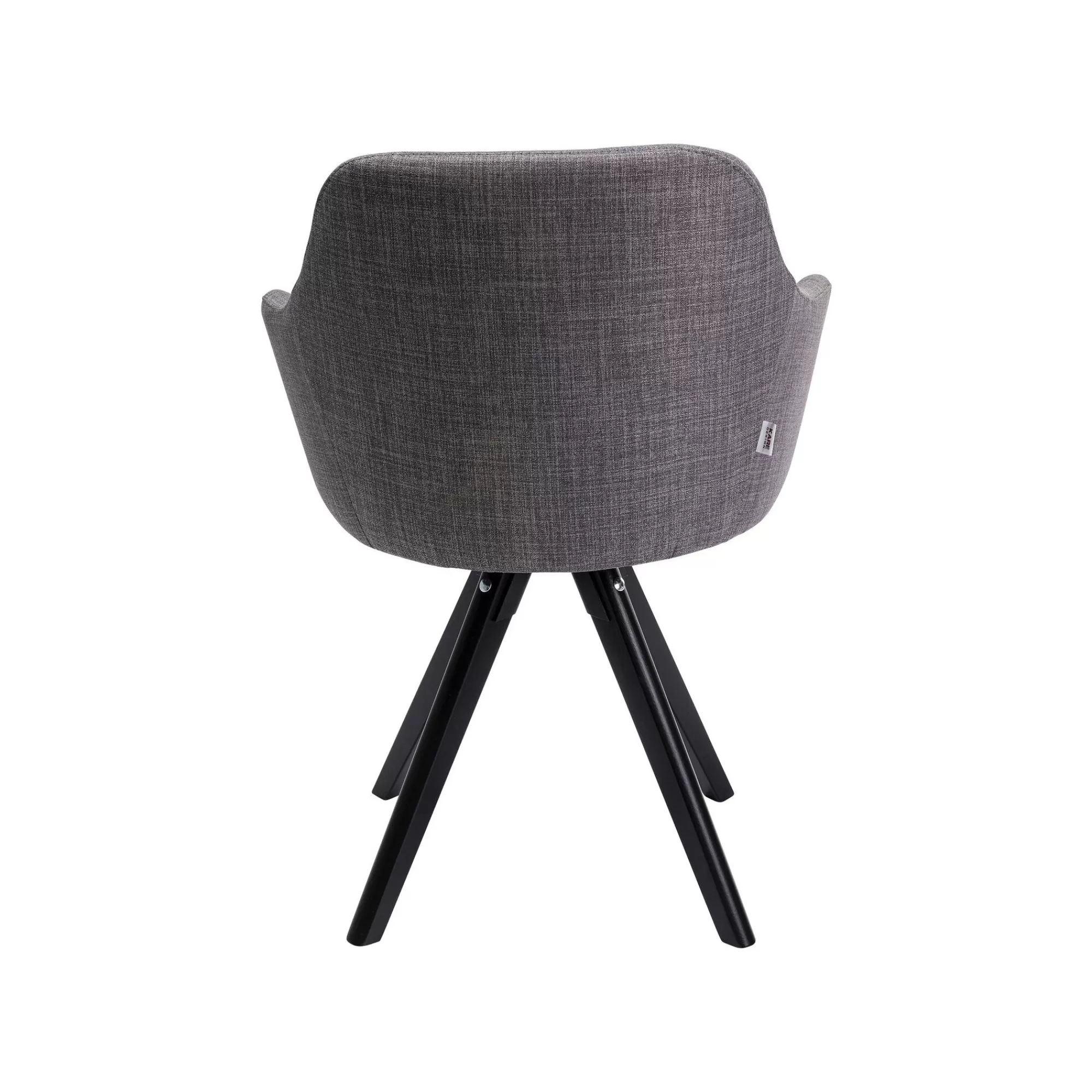 KARE Design Chaise Avec Accoudoirs Pivotante Lady Grise Pieds Noirs ^ Chaise