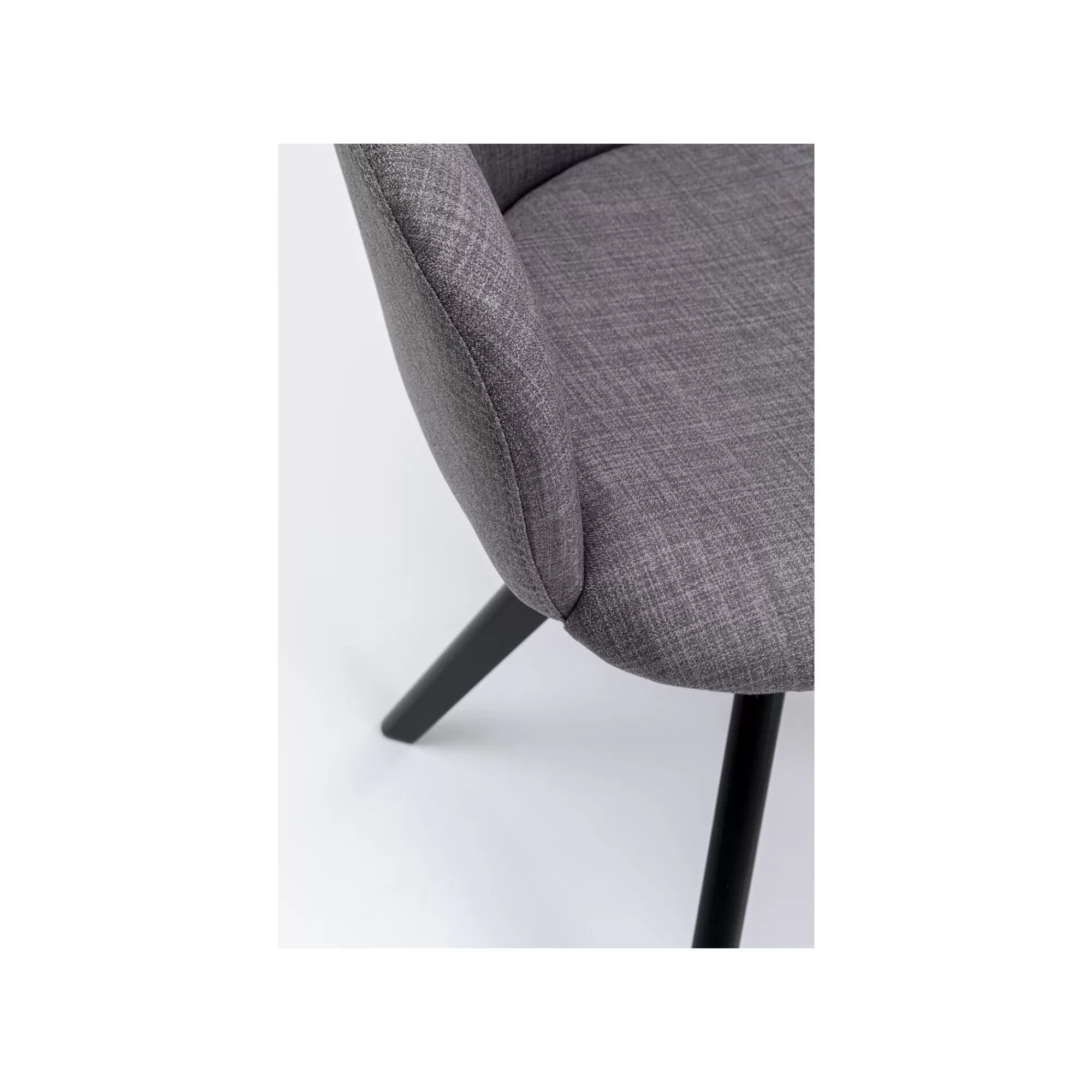 KARE Design Chaise Avec Accoudoirs Pivotante Lady Grise Pieds Noirs ^ Chaise
