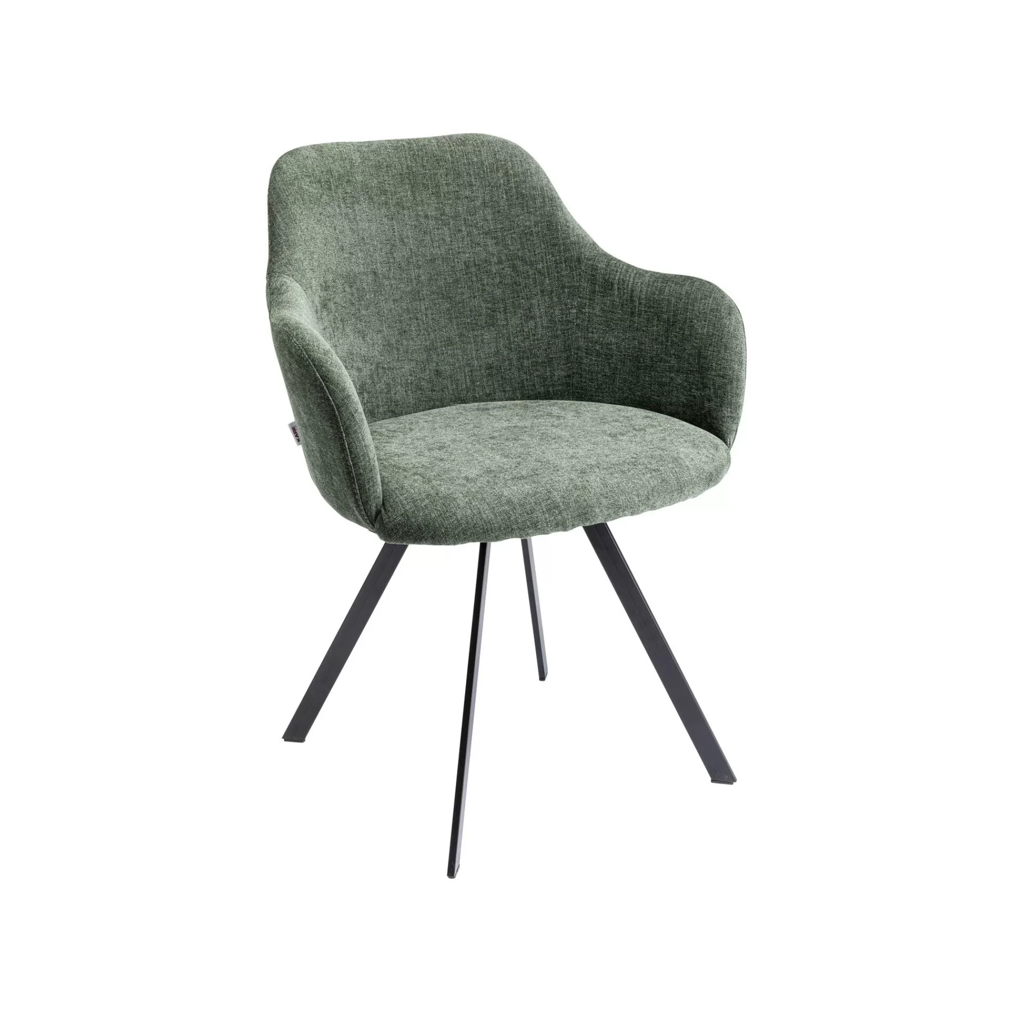 KARE Design Chaise Avec Accoudoirs Pivotante Lady Loco Coco Verte ^ Chaise