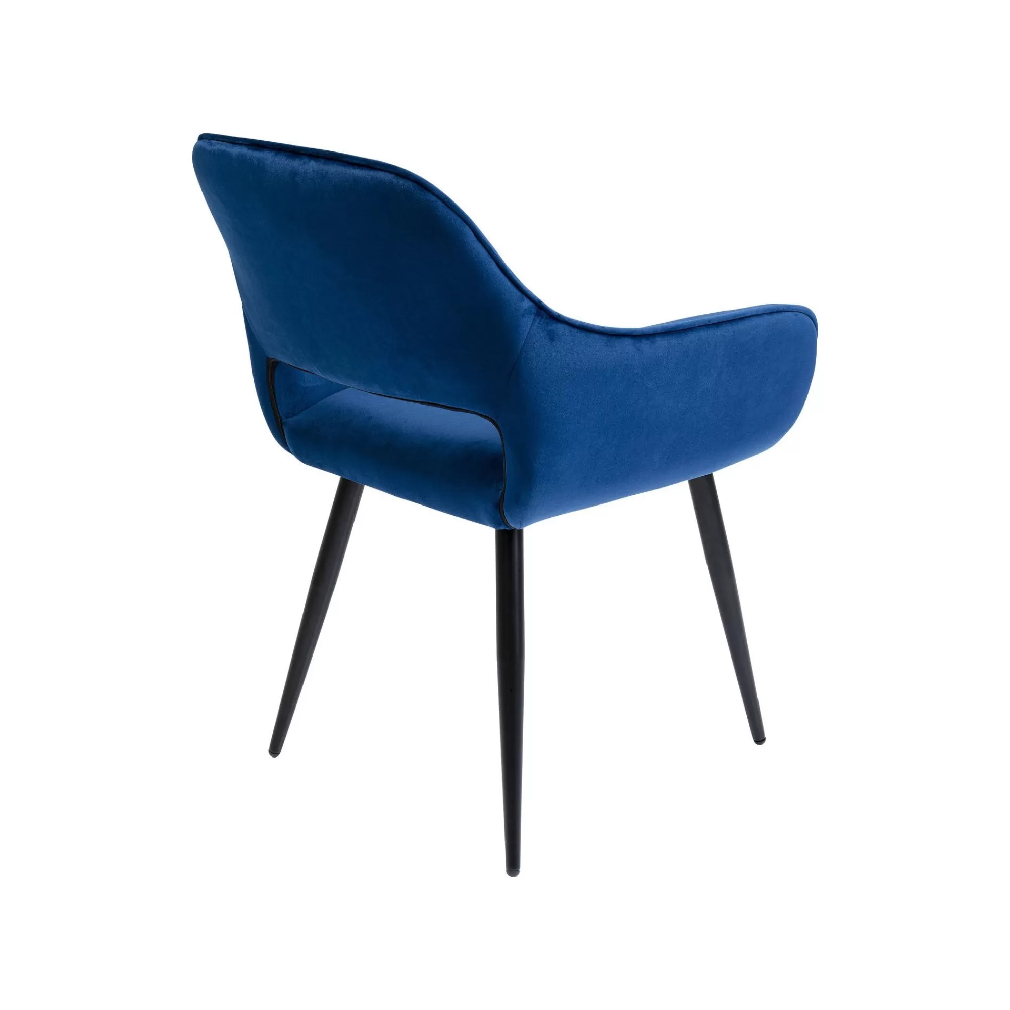 KARE Design Chaise Avec Accoudoirs San Francisco Velours Bleu Pétrole ^ Chaise