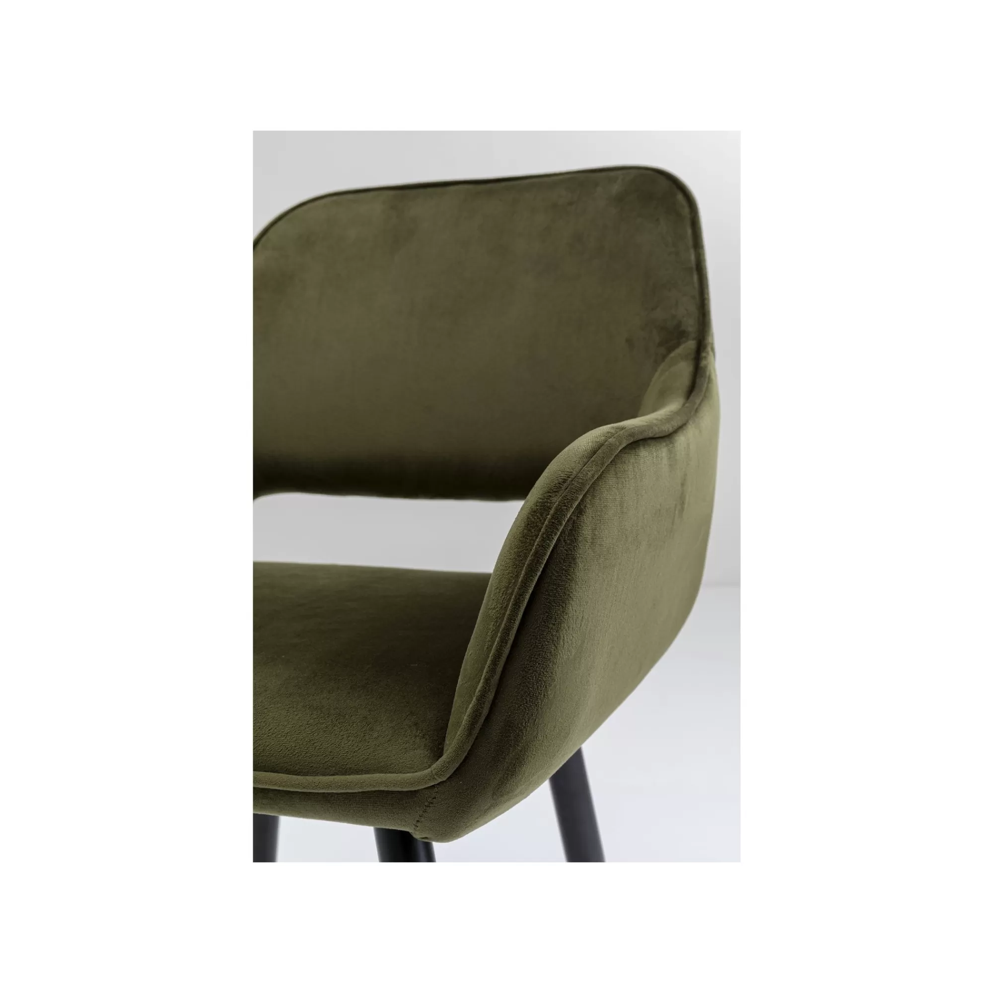 KARE Design Chaise Avec Accoudoirs San Francisco Velours Vert Foncé ^ Chaise