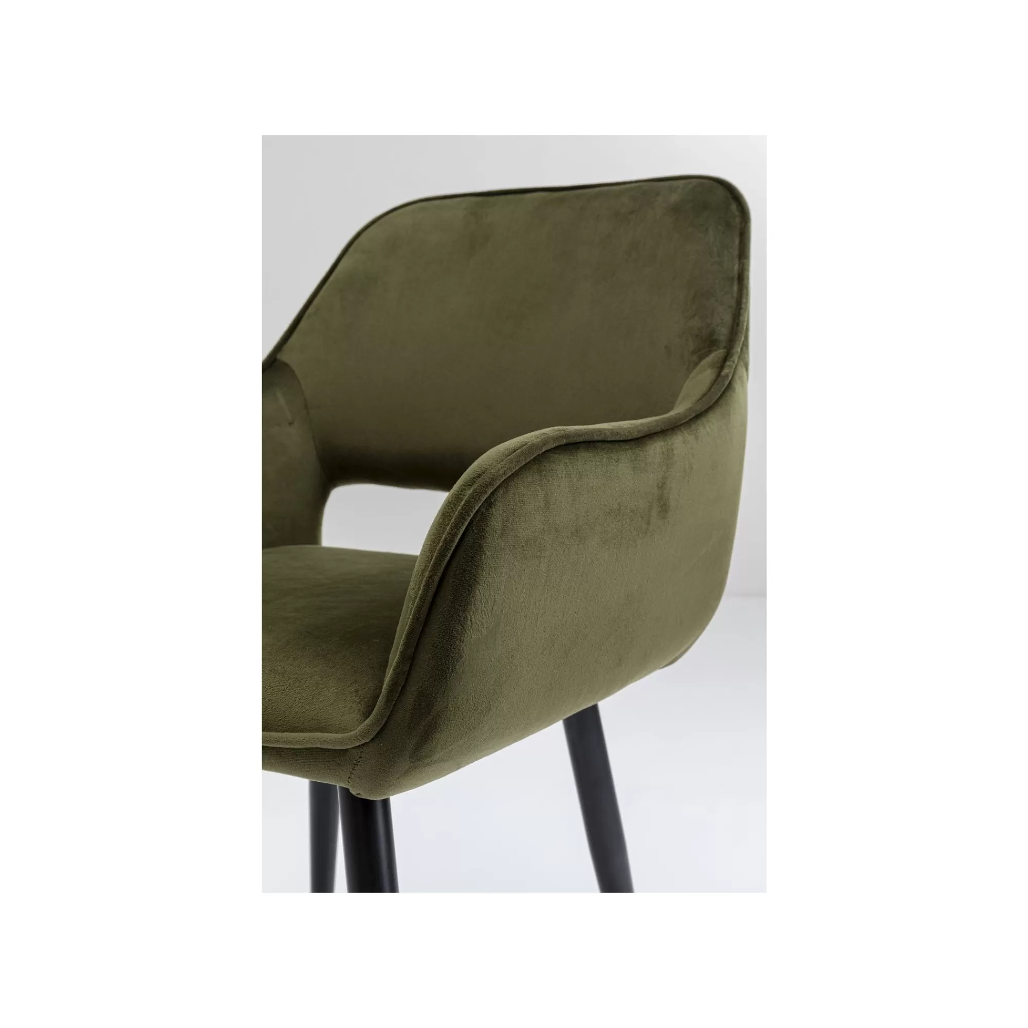 KARE Design Chaise Avec Accoudoirs San Francisco Velours Vert Foncé ^ Chaise