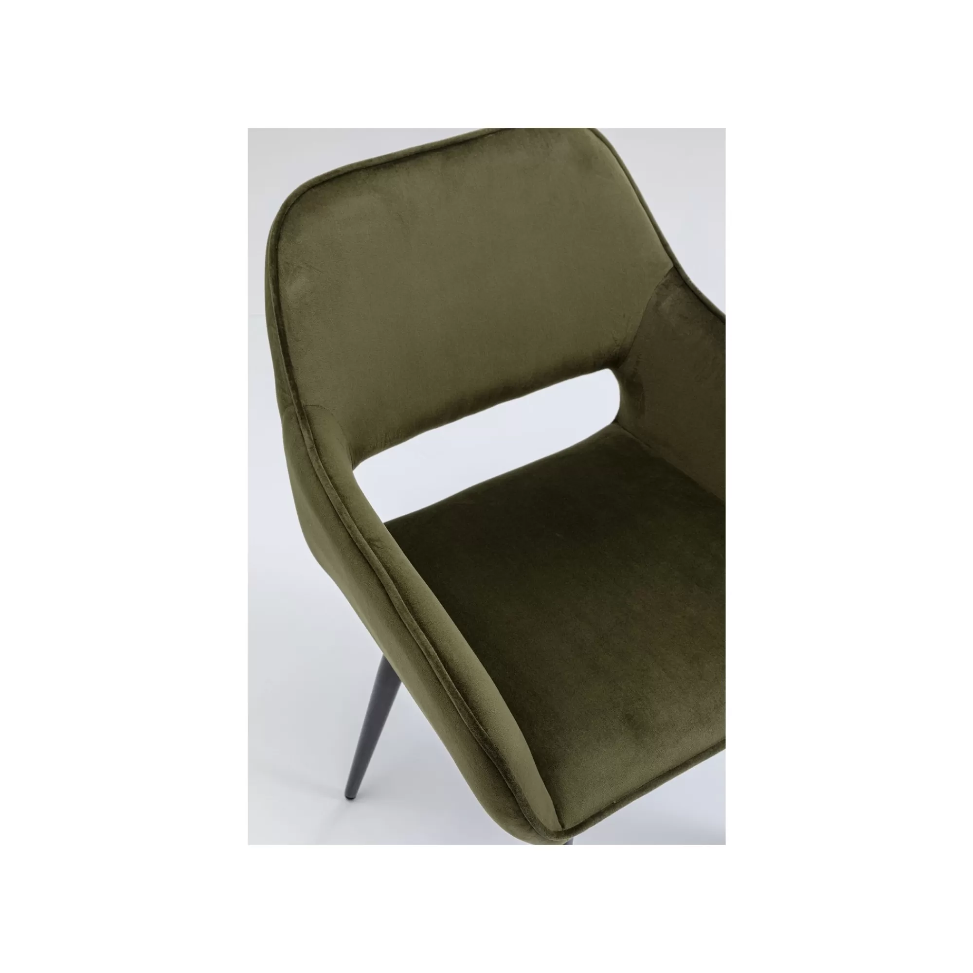 KARE Design Chaise Avec Accoudoirs San Francisco Velours Vert Foncé ^ Chaise