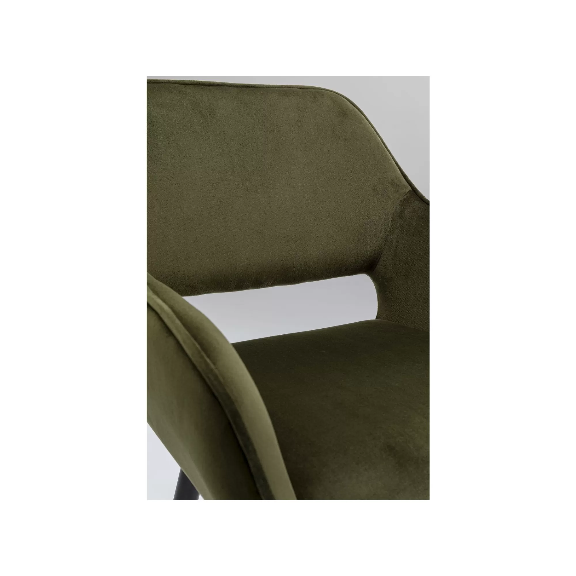 KARE Design Chaise Avec Accoudoirs San Francisco Velours Vert Foncé ^ Chaise