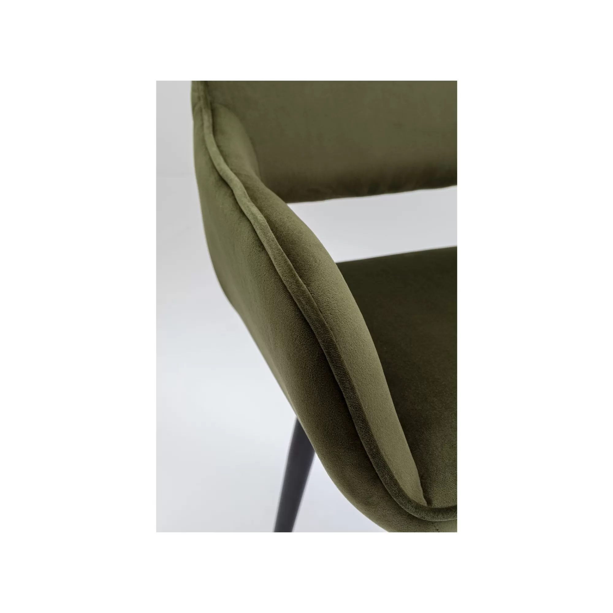 KARE Design Chaise Avec Accoudoirs San Francisco Velours Vert Foncé ^ Chaise