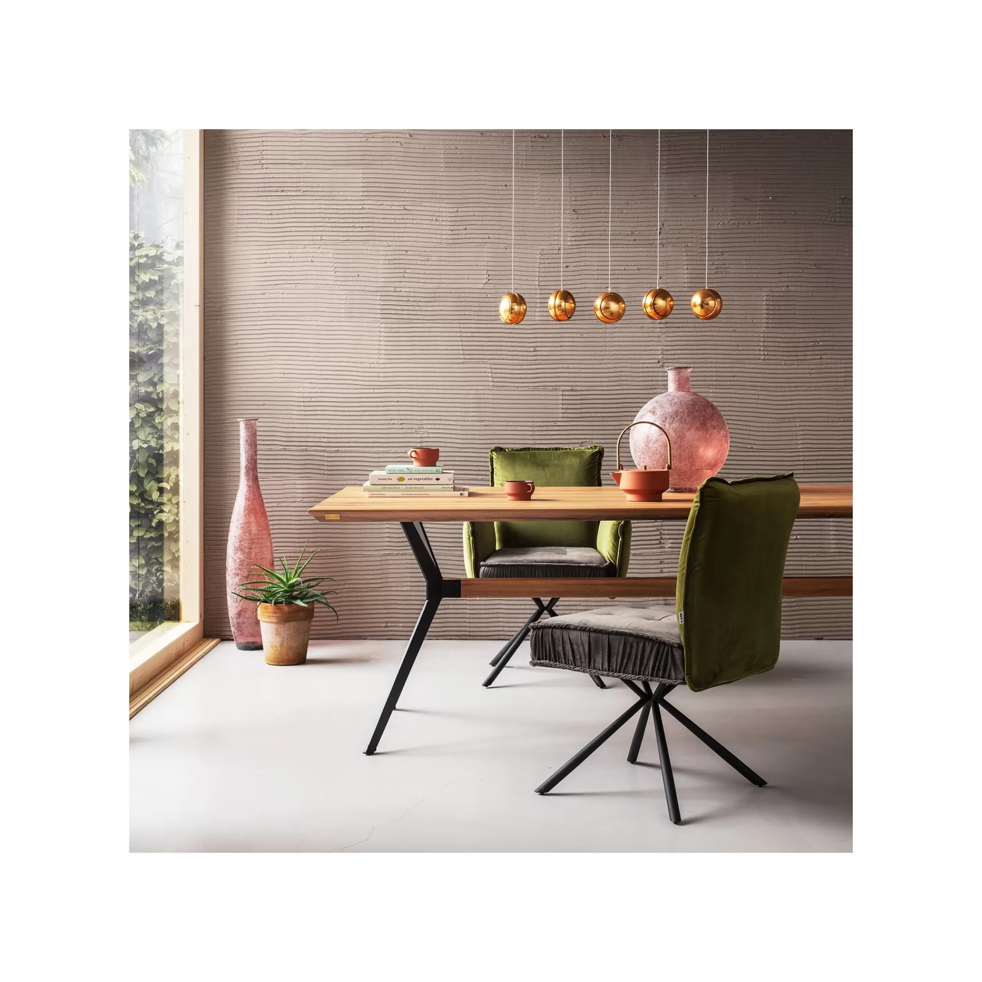 KARE Design Chaise Chelsea Verte Et Grise ^ Chaise
