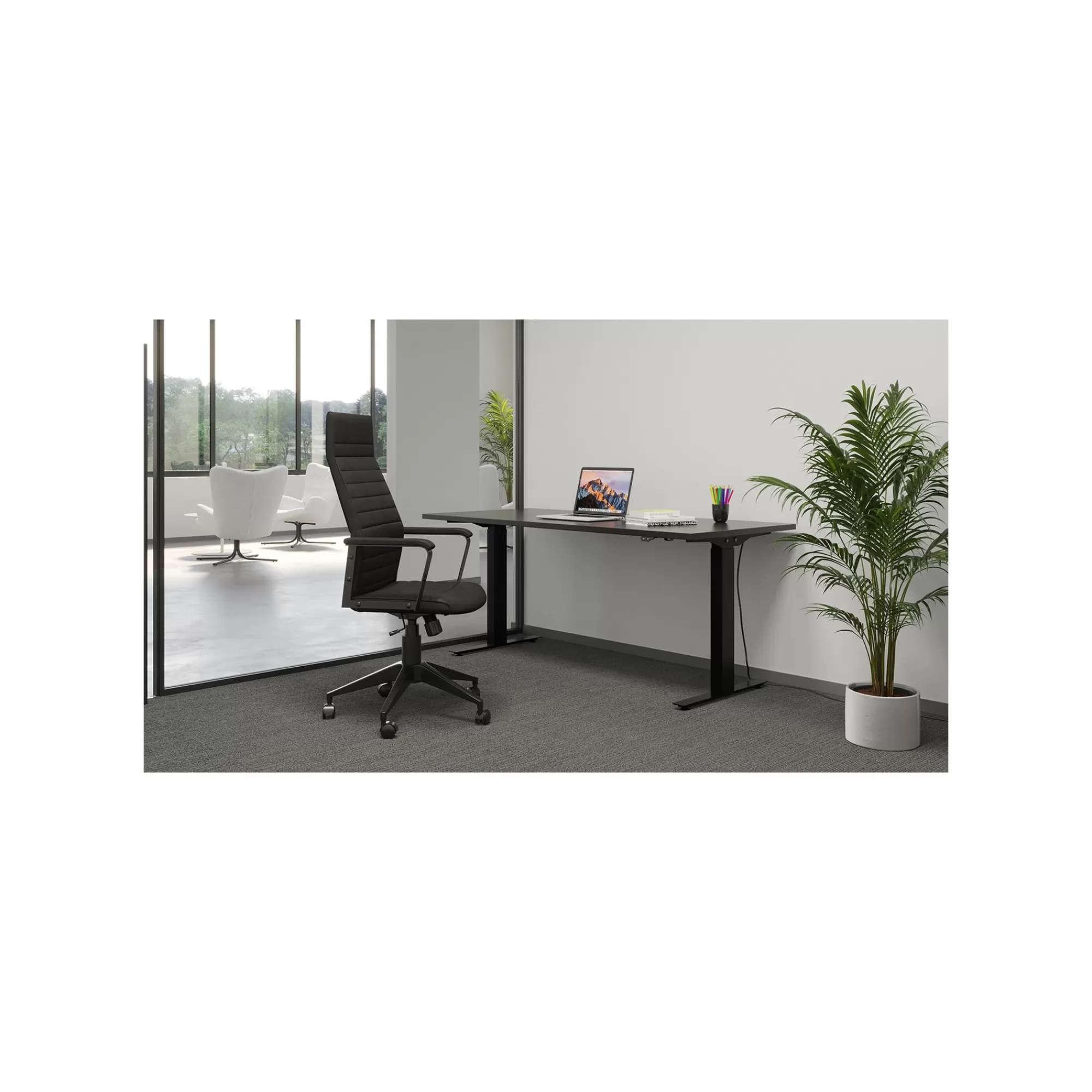KARE Design Chaise De Bureau Pivotante Labora Haute Noire ^ Chaise De Bureau