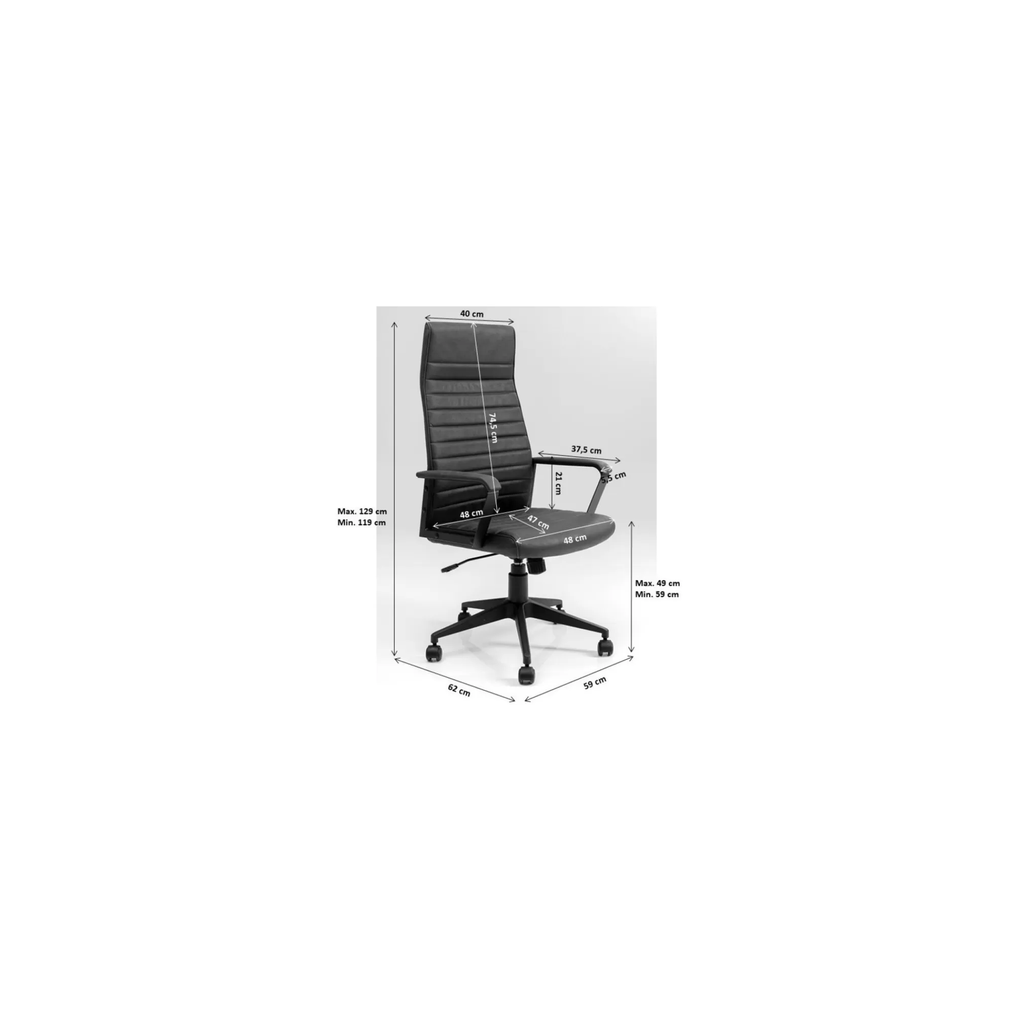 KARE Design Chaise De Bureau Pivotante Labora Haute Taupe ^ Chaise De Bureau