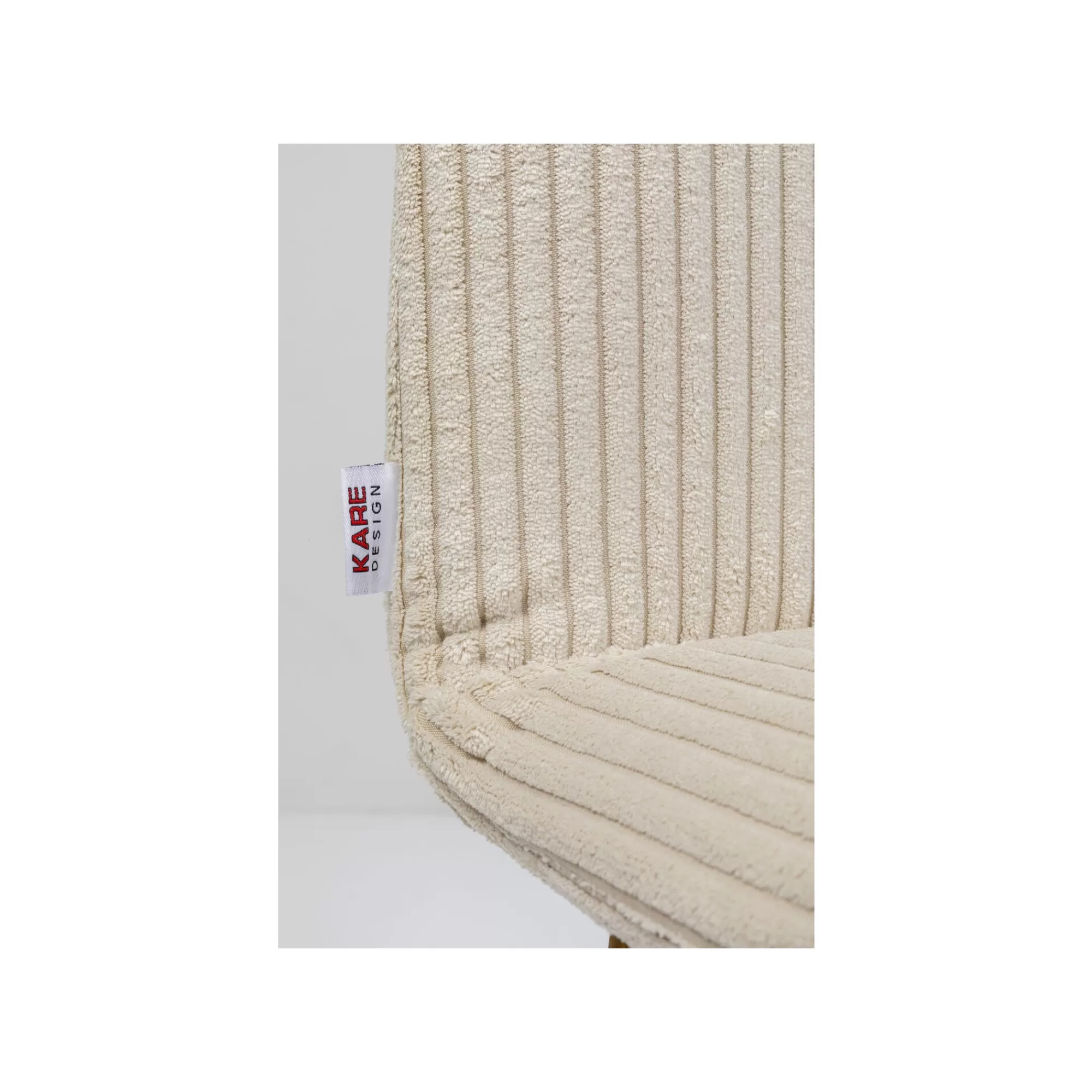 KARE Design Chaise Lara Cord Côtelée Crème ^ Chaise