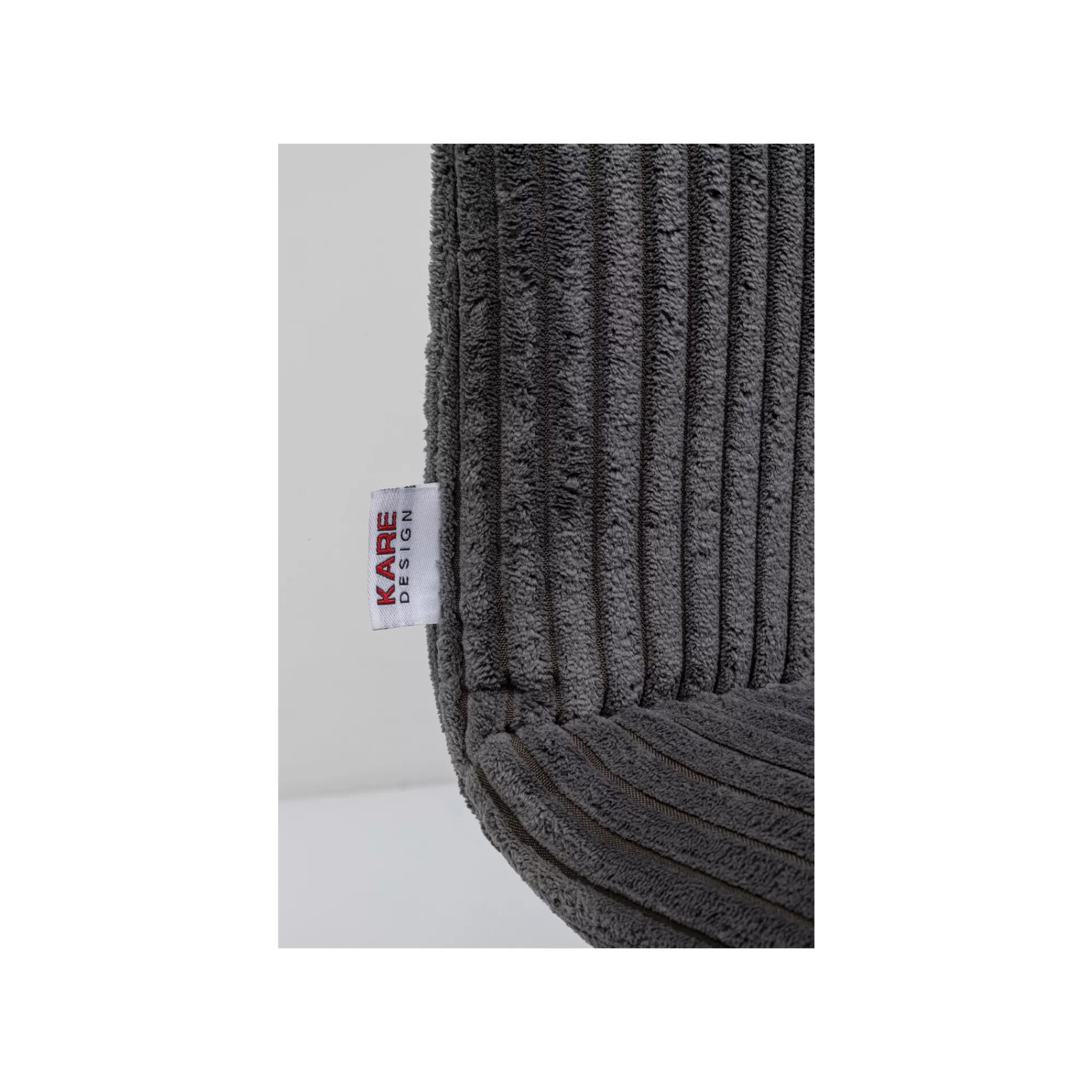 KARE Design Chaise Lara Cord Côtelée Grise ^ Chaise