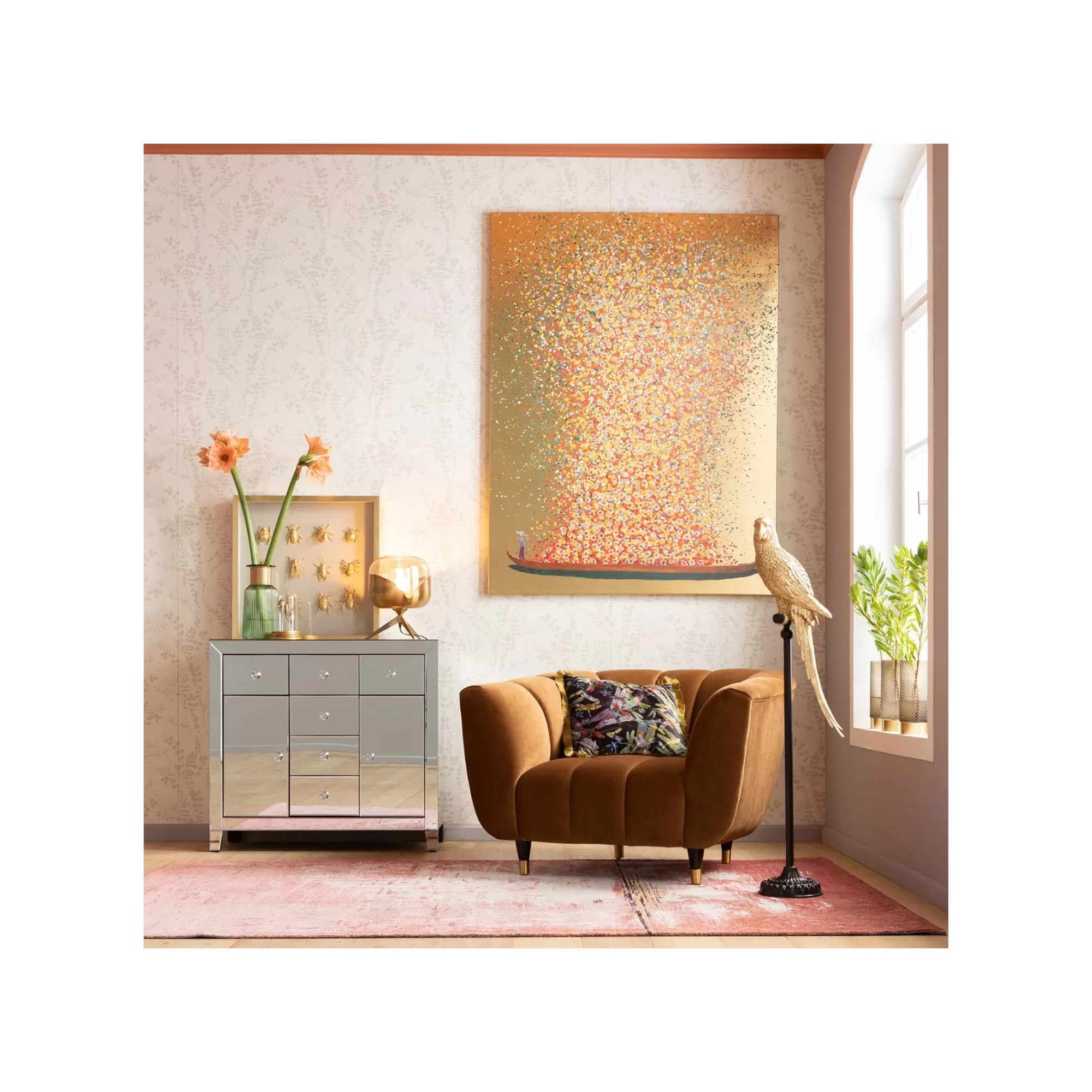 KARE Design Commode Luxury Argent 2 Portes 6 Tiroirs ^ Commode & Chiffonnier