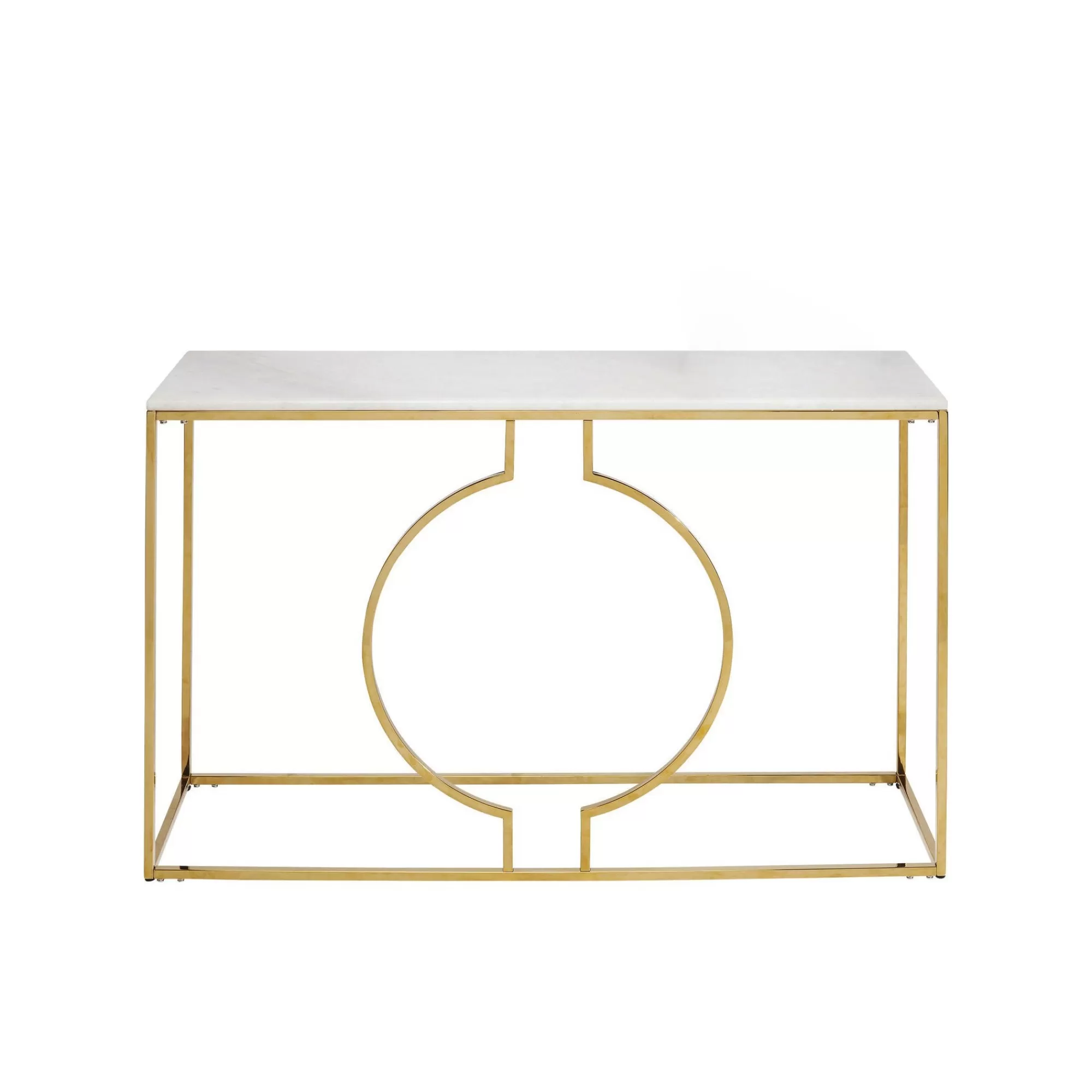 KARE Design Console Miami Loft 120x35cm Blanche Et Dorée ^ Console