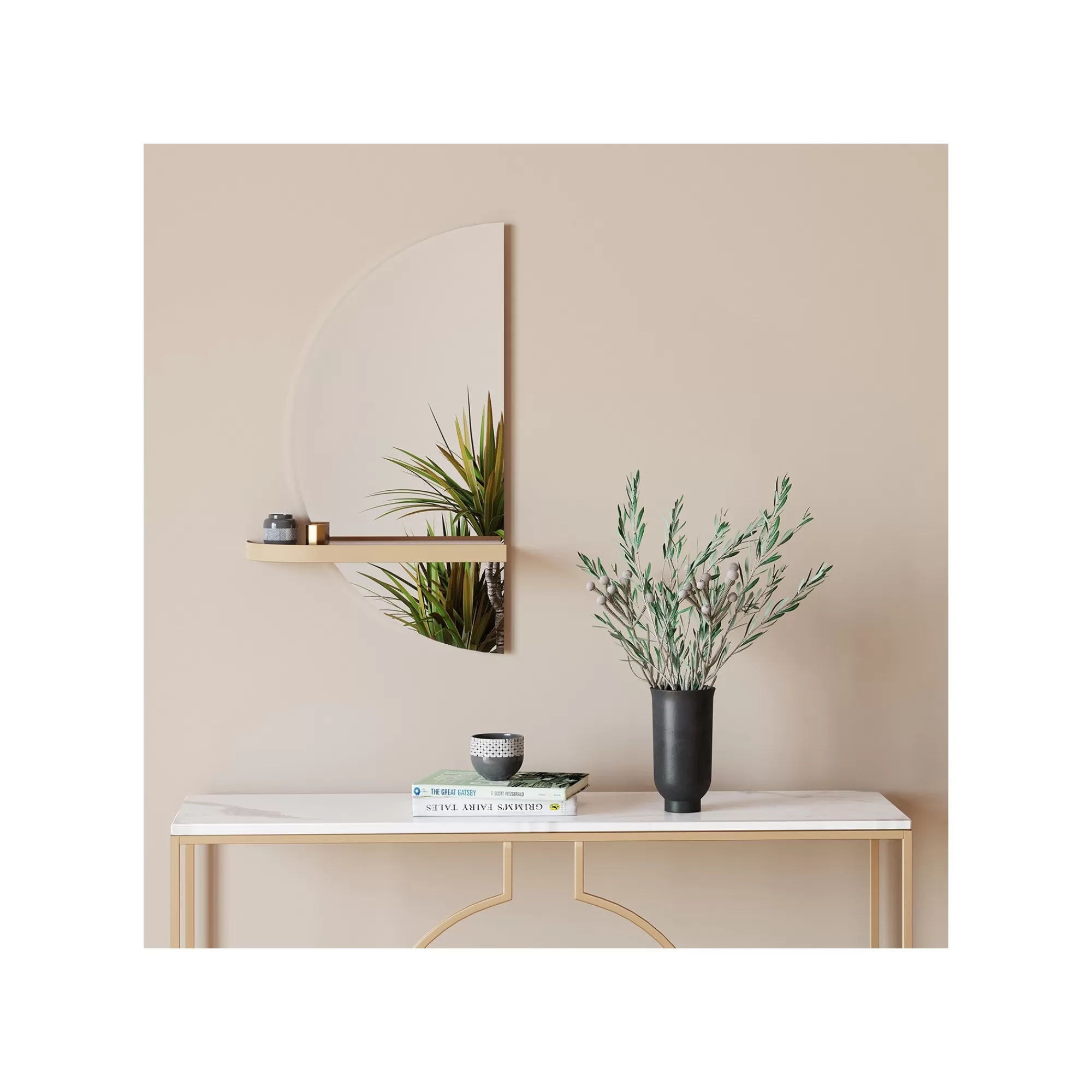 KARE Design Console Miami Loft 120x35cm Blanche Et Dorée ^ Console