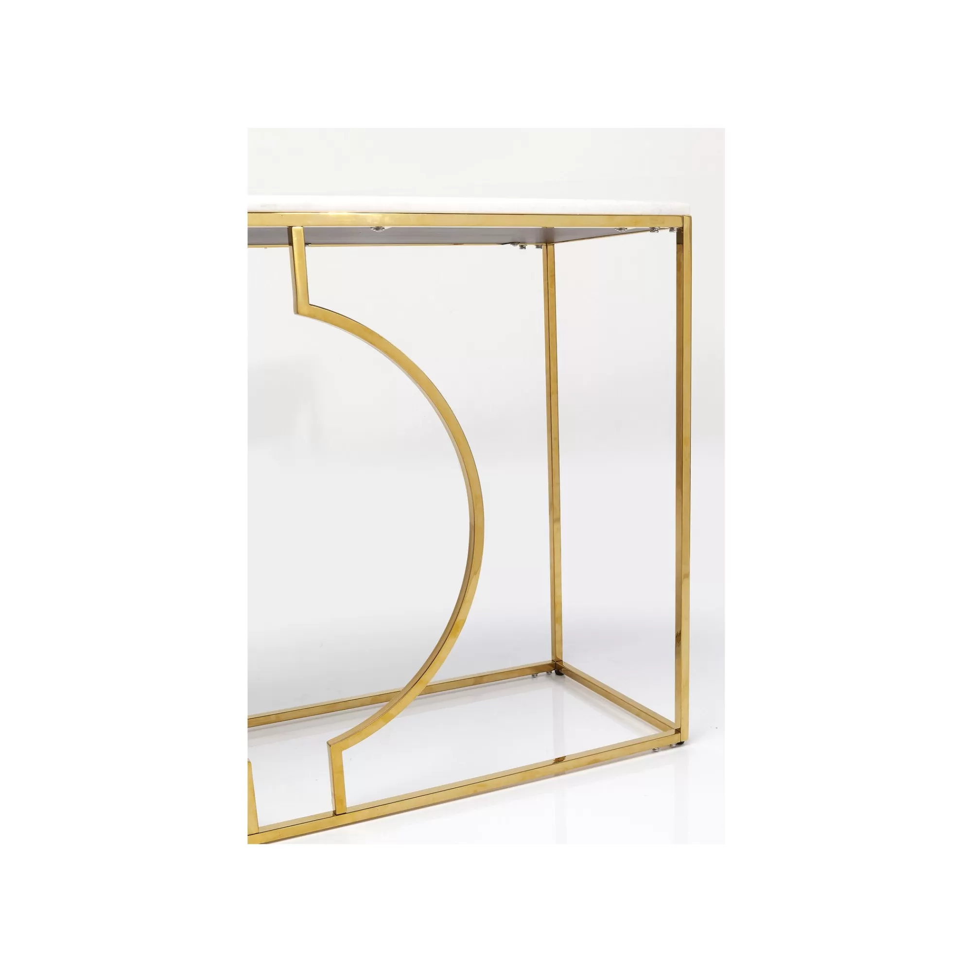 KARE Design Console Miami Loft 120x35cm Blanche Et Dorée ^ Console