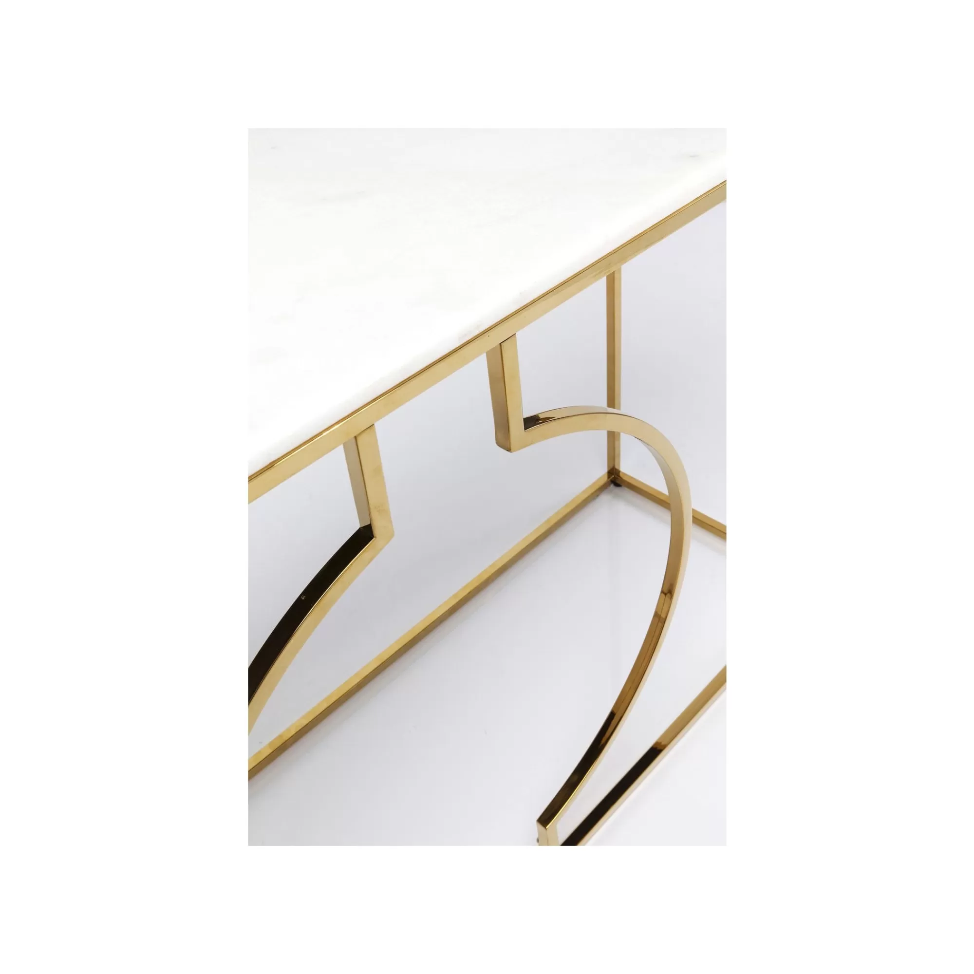 KARE Design Console Miami Loft 120x35cm Blanche Et Dorée ^ Console