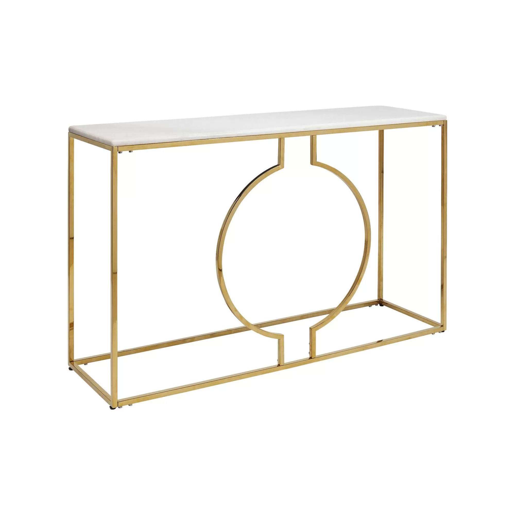 KARE Design Console Miami Loft 120x35cm Blanche Et Dorée ^ Console