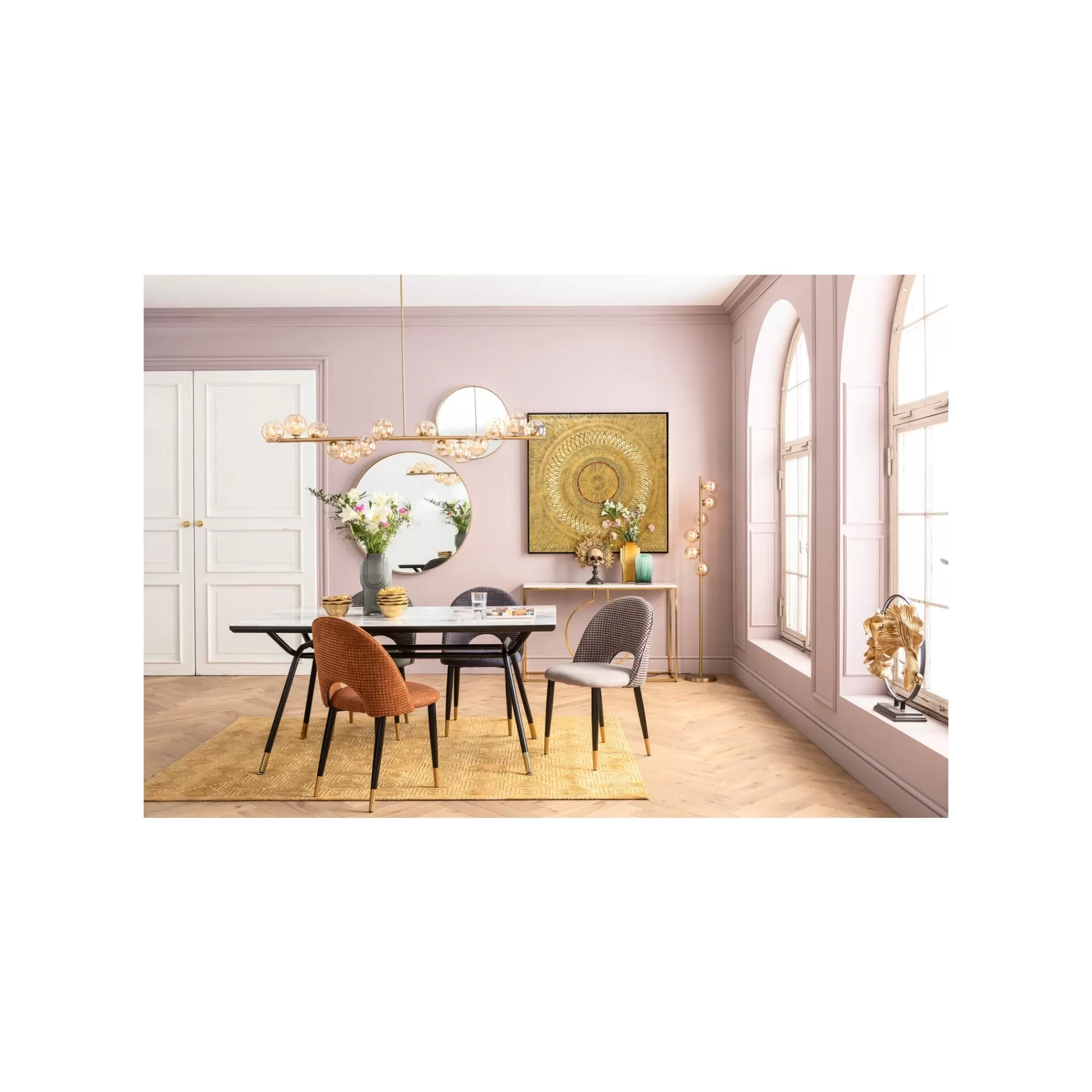 KARE Design Console Miami Loft 120x35cm Blanche Et Dorée ^ Console