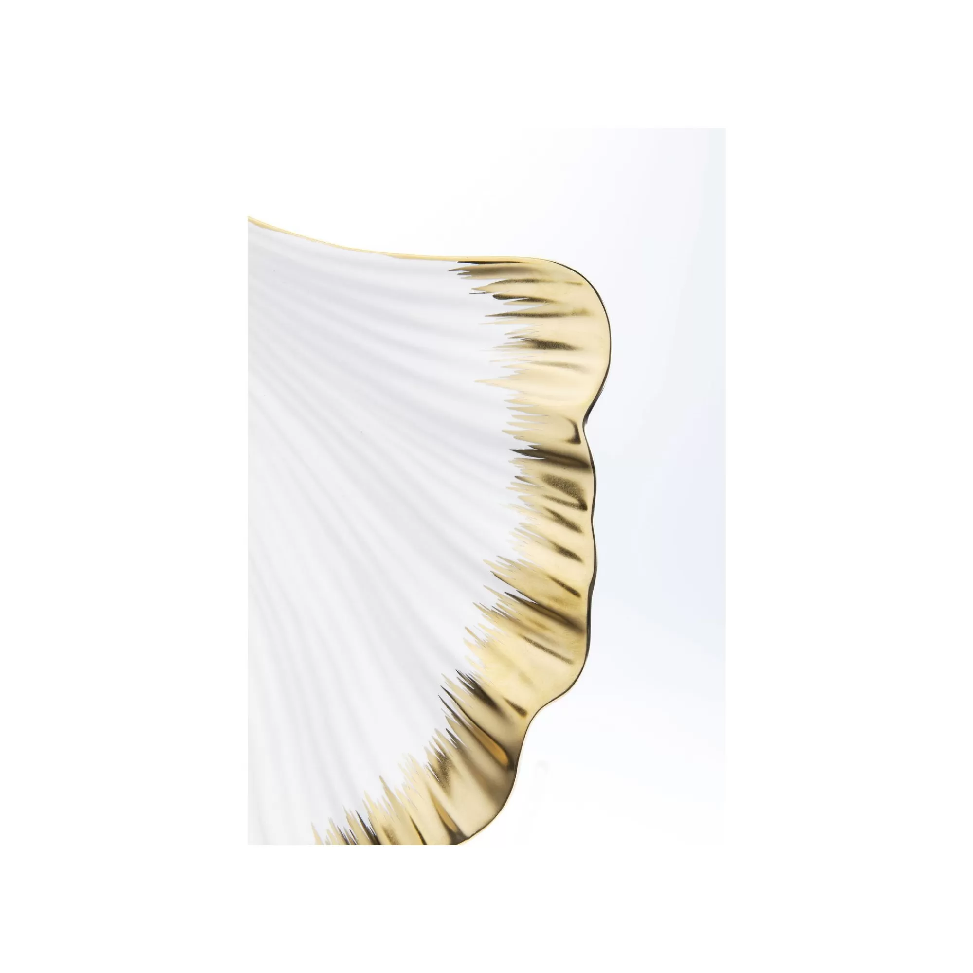 KARE Design Coupe Feuille De Ginkgo Bordure Dorée ^ Vaisselle