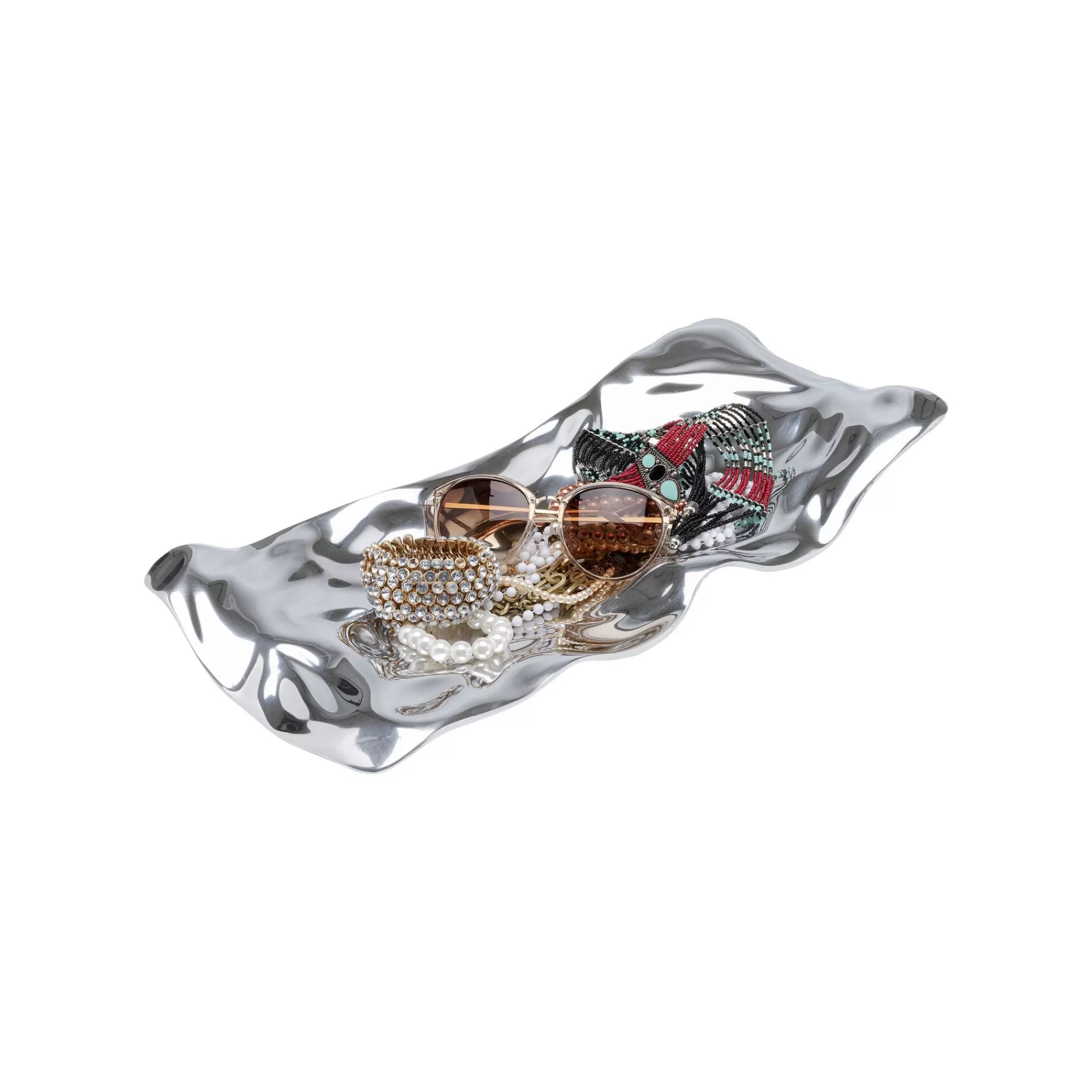 KARE Design Coupe Jade Argentée 48x22cm ^ Vaisselle
