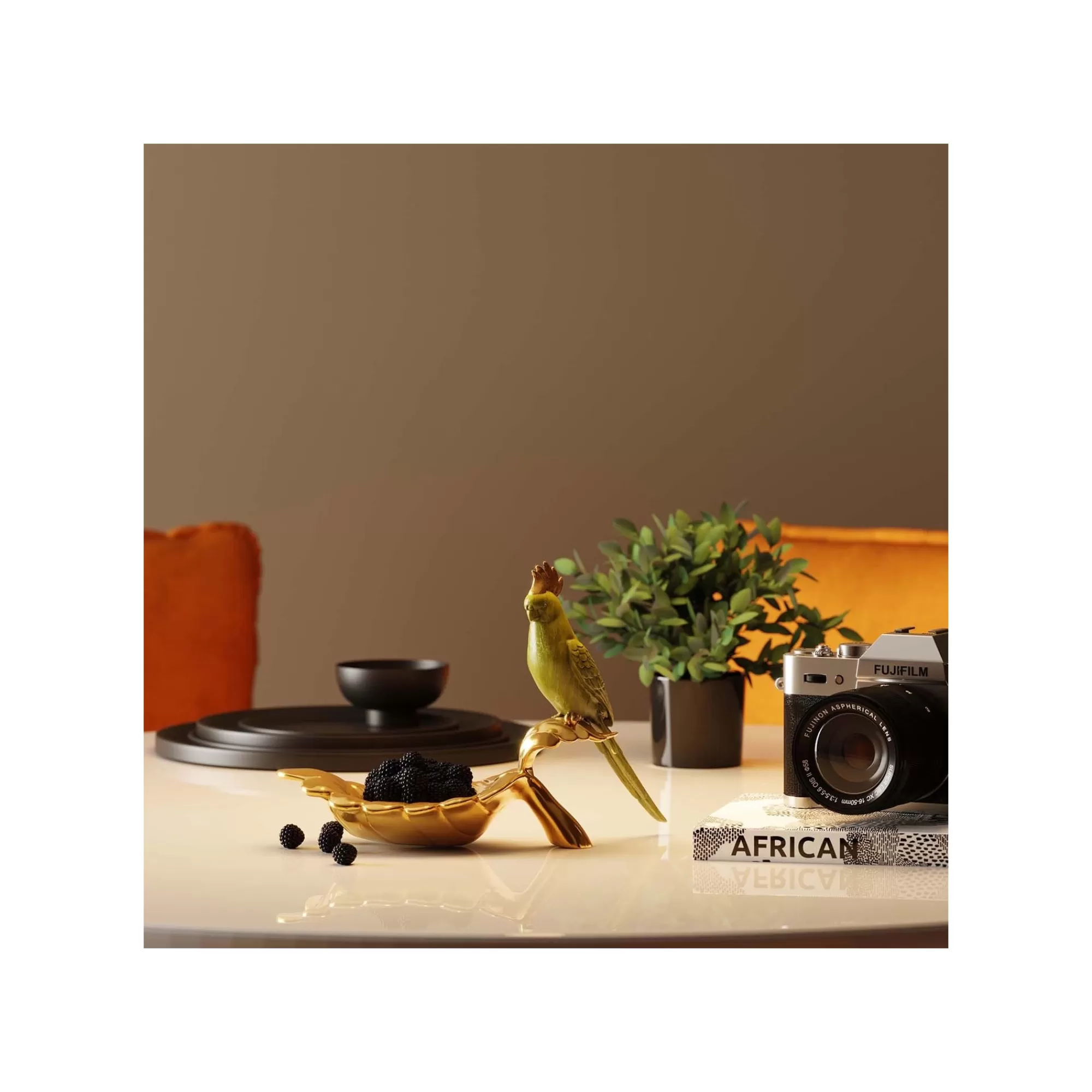 KARE Design Coupe Perroquet Feuille ^ Vaisselle