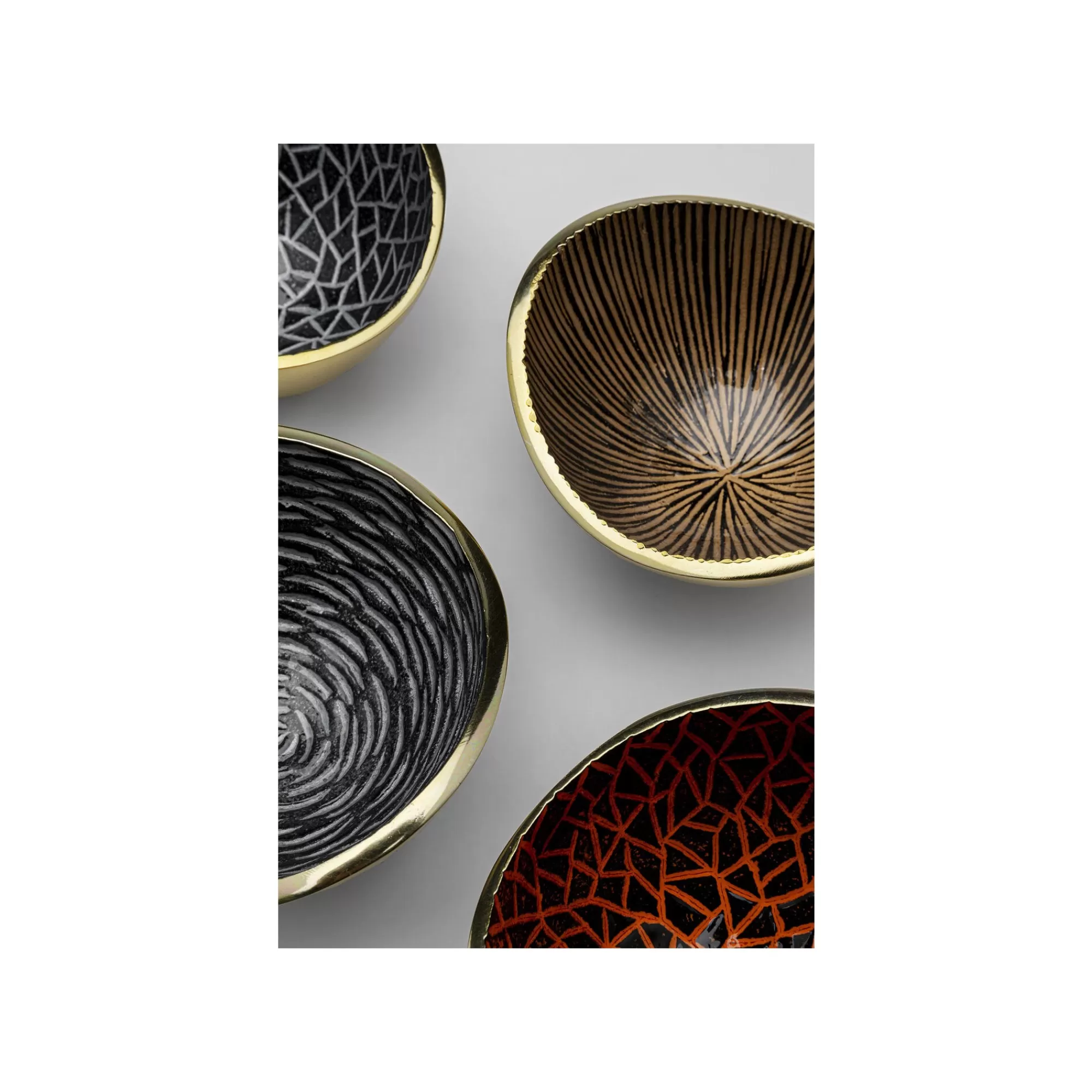 KARE Design Coupes Samba Crackle Set De 4 ^ Vaisselle